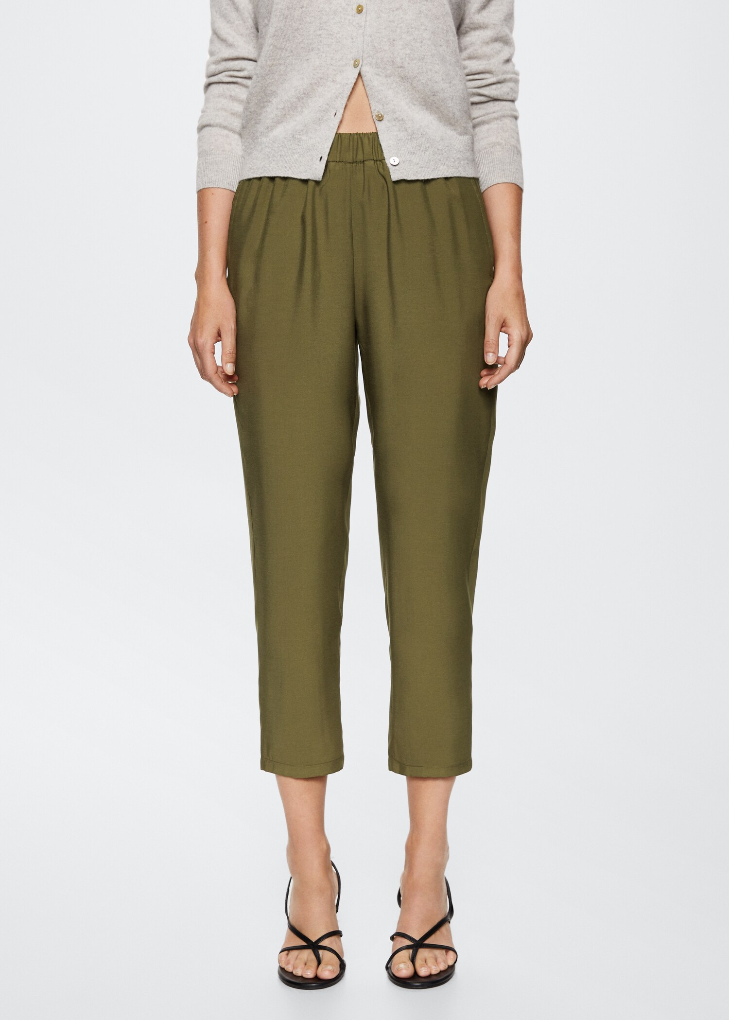 Elastic waist trousers - Medium plane
