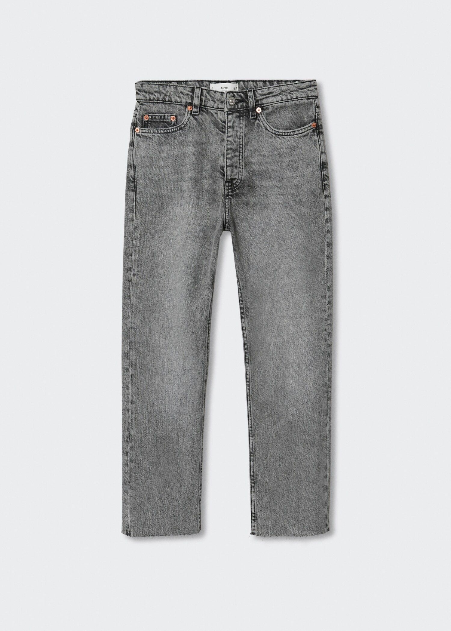 High-waist cropped straight jeans - Article without model