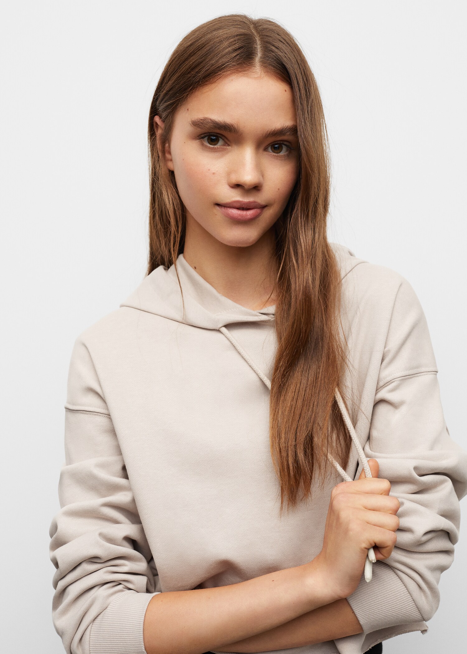 Kort sweatshirt huva - Detaljer om artikeln 1