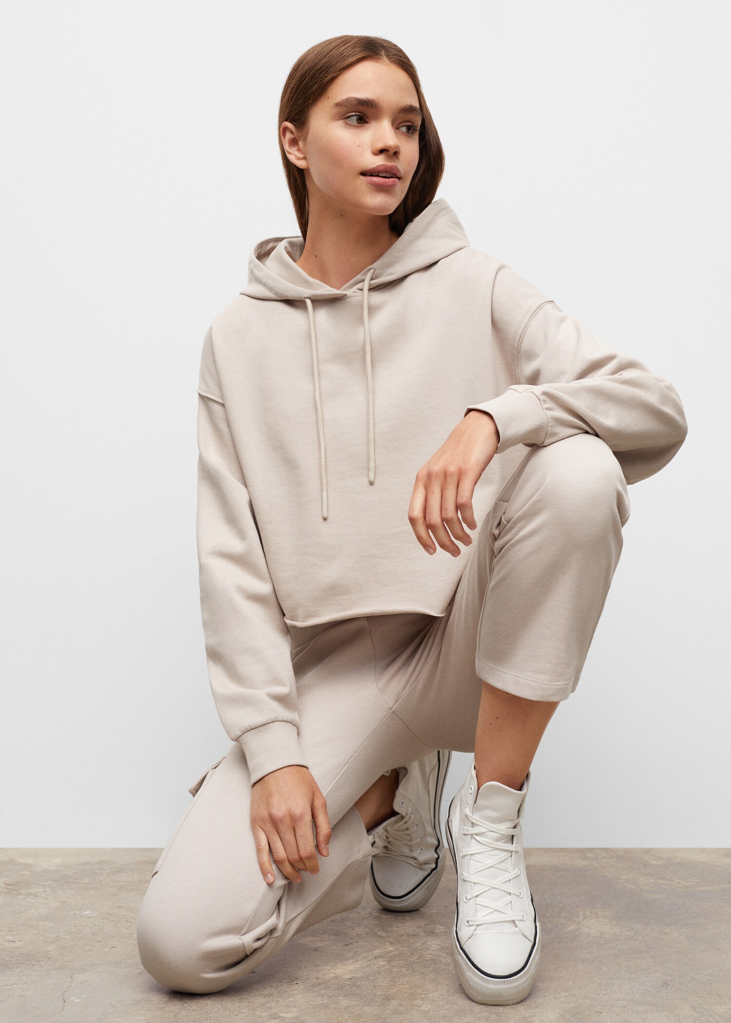 Kort sweatshirt huva - Detaljer om artikeln 2