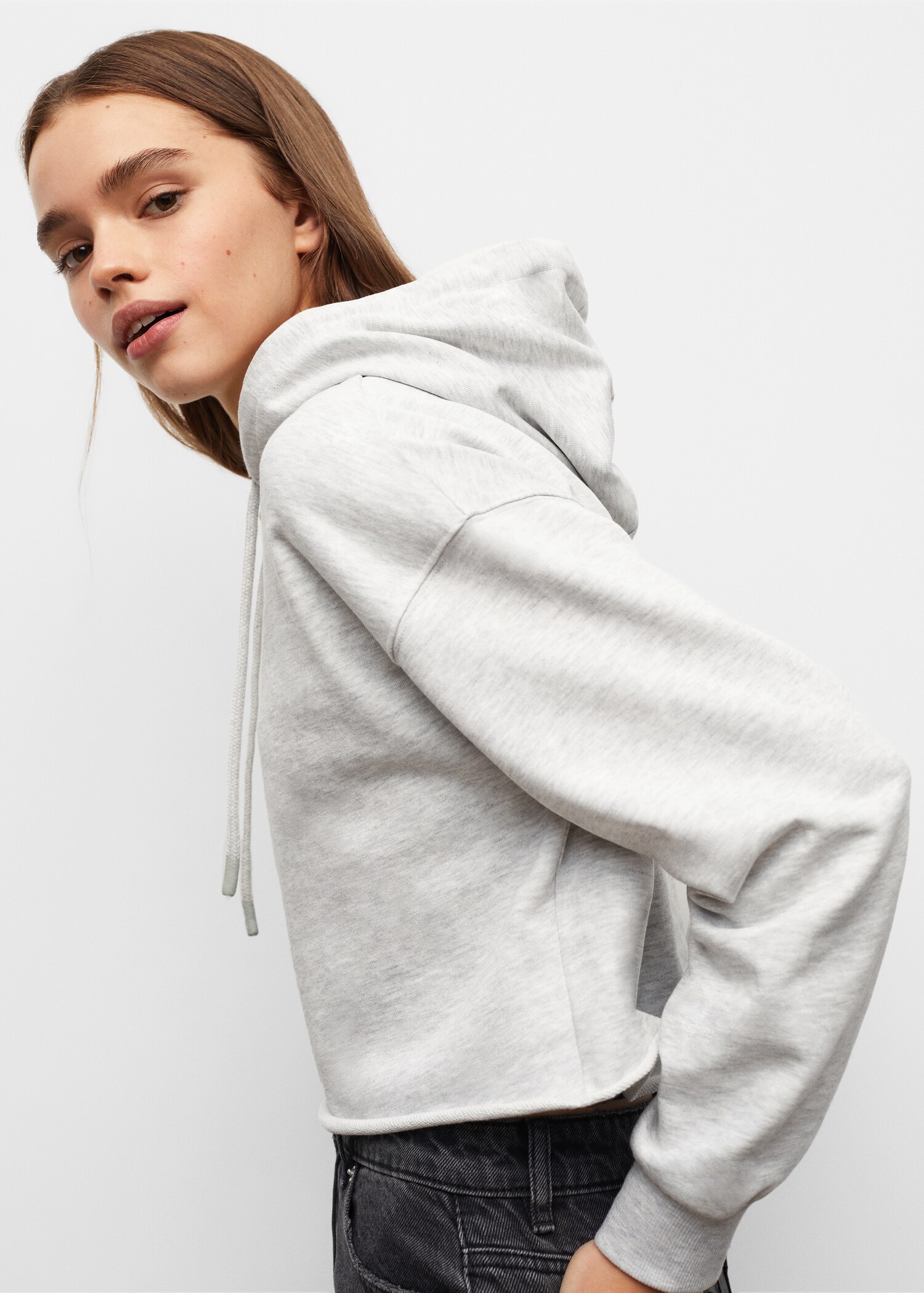 Kort sweatshirt huva - Detaljer om artikeln 1