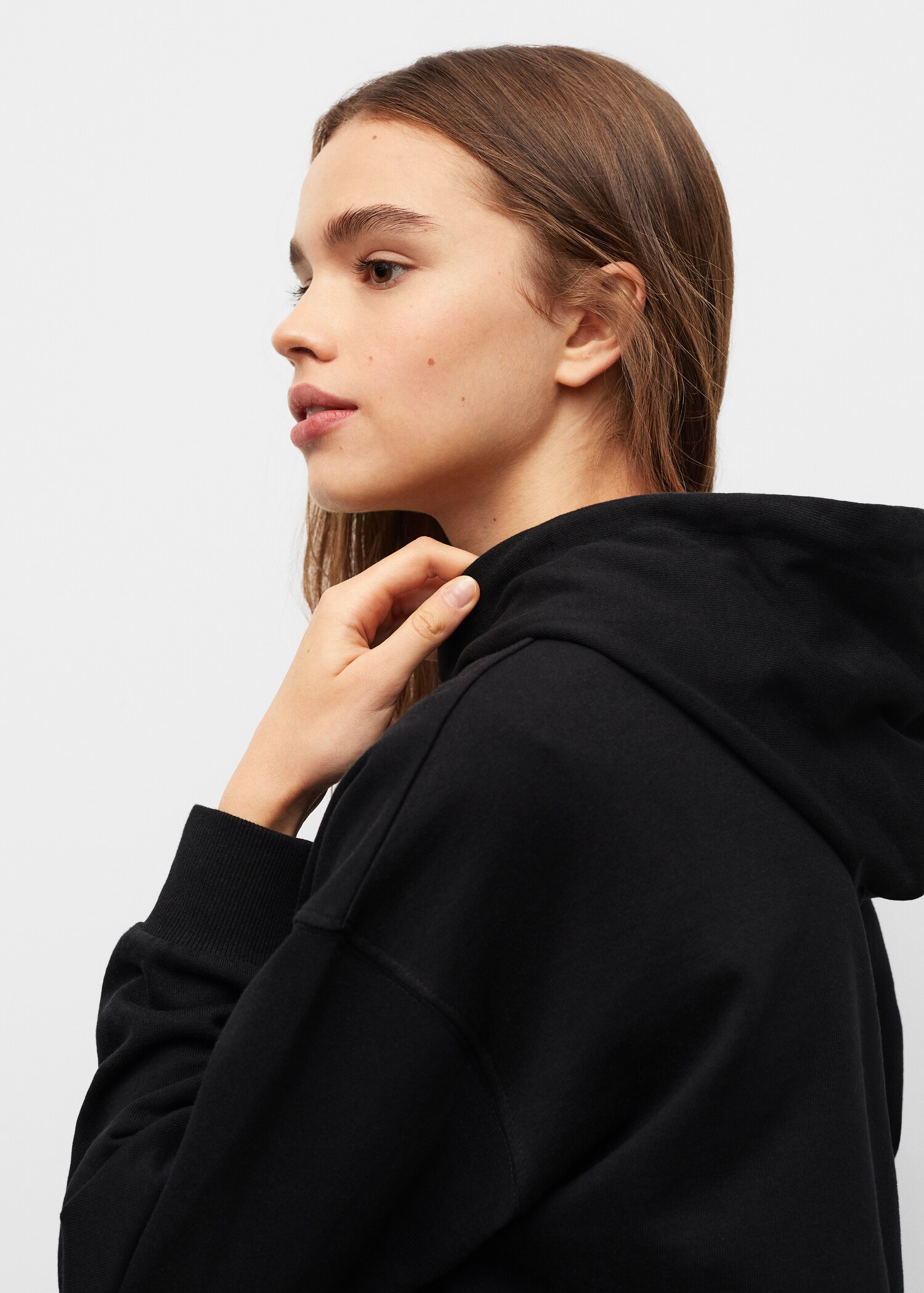 Kort sweatshirt huva - Detaljer om artikeln 1