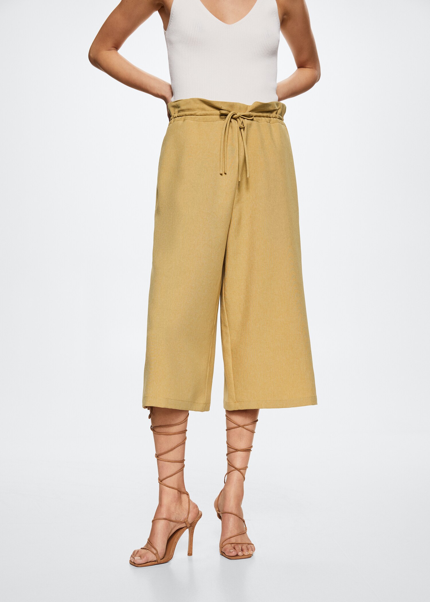Fluid culotte trousers - Medium plane