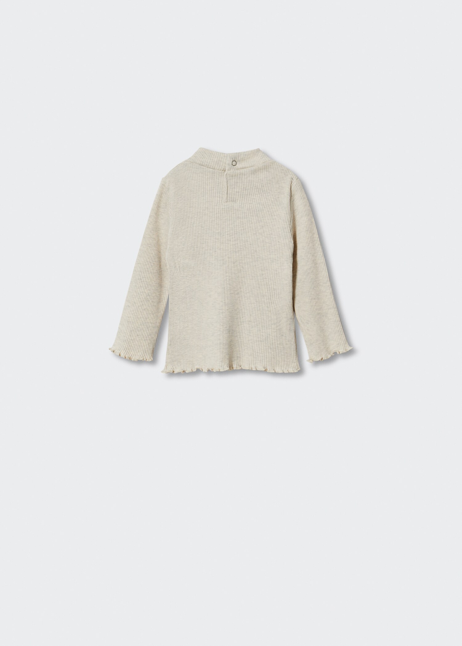 Camiseta canalé cuello alto - Reverso del artículo