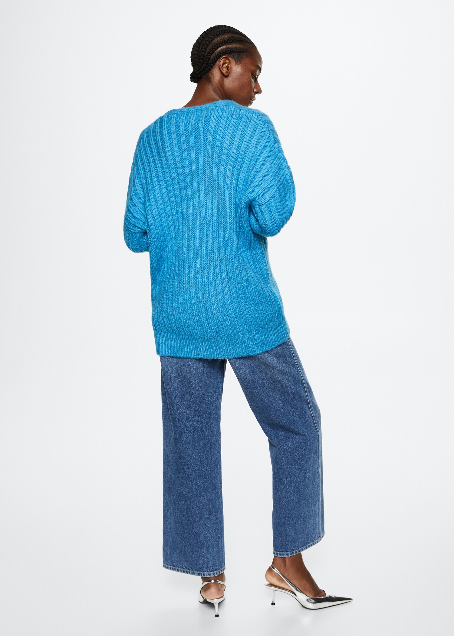 Cardigan oversize cu nasturi - Spatele articolului