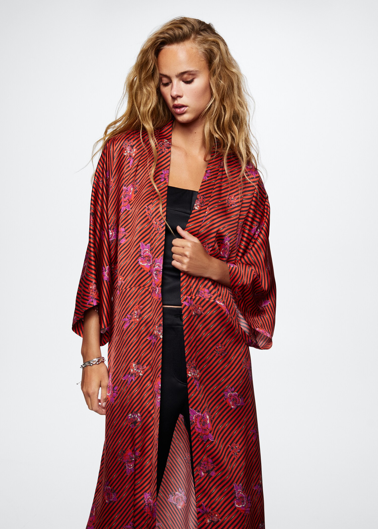 Flower print kaftan - Medium plane