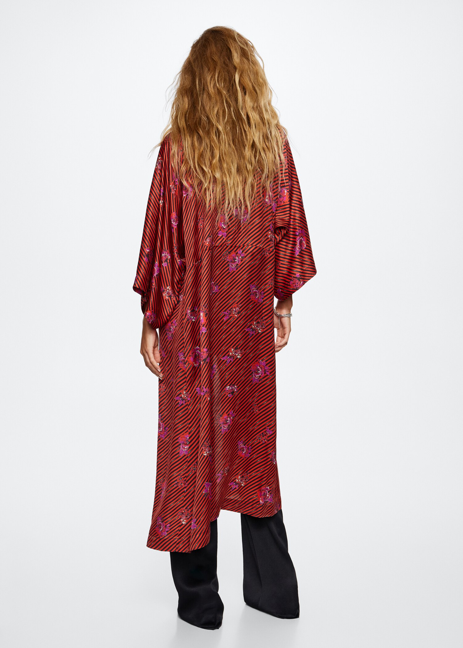 Flower print kaftan - Reverse of the article