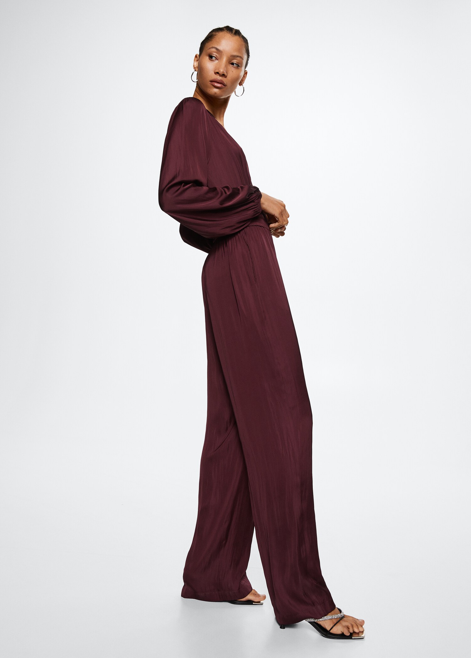 Lang satinert jumpsuit - Artikkeldetalj 6