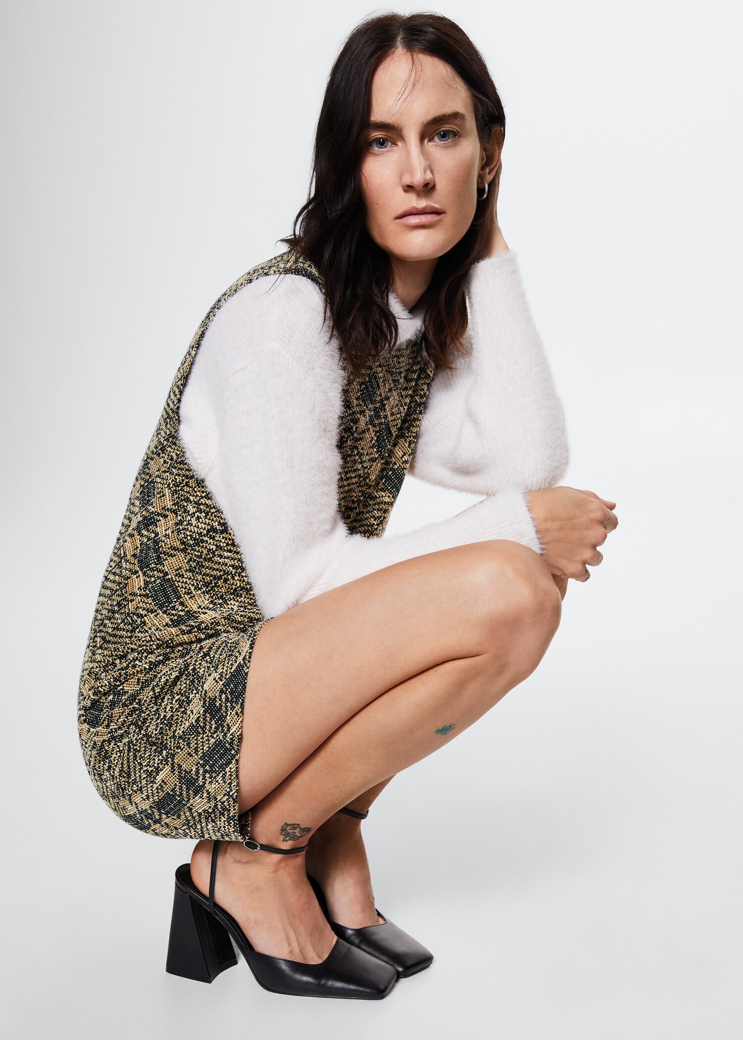Tweed pinafore dress - Details of the article 2