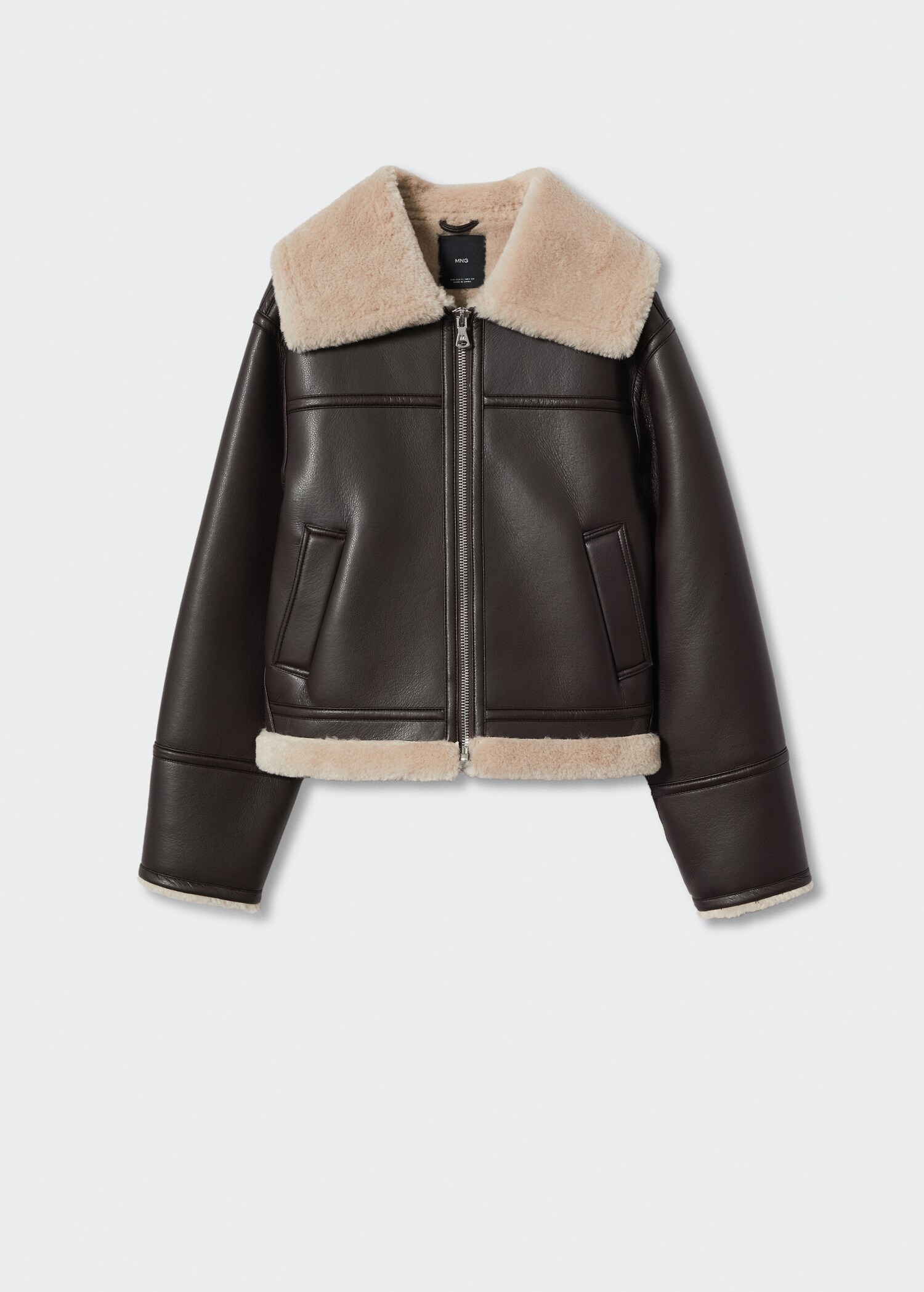 Faux shearling-lined jacket - Article without model