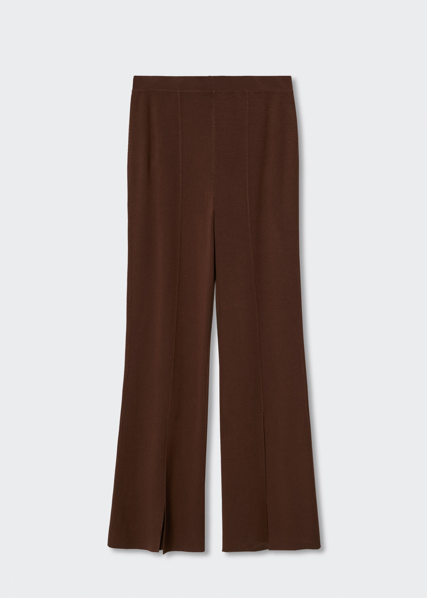 Knitted flared trousers with slits - Article without model