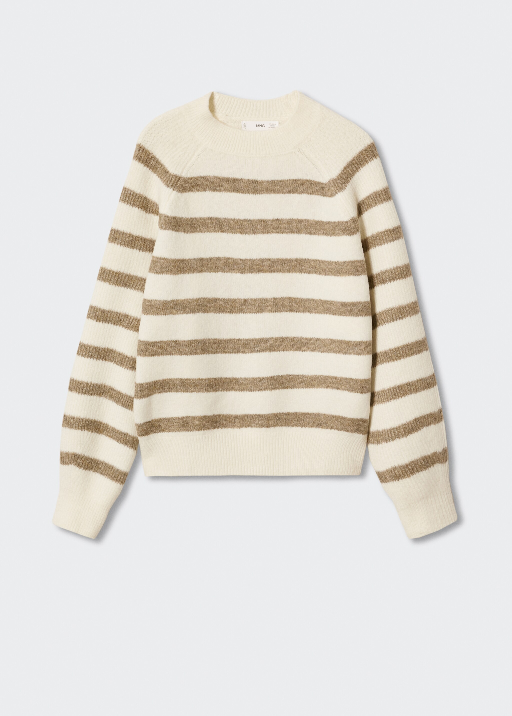 Stripe-print sweater with Perkins neck - Article without model