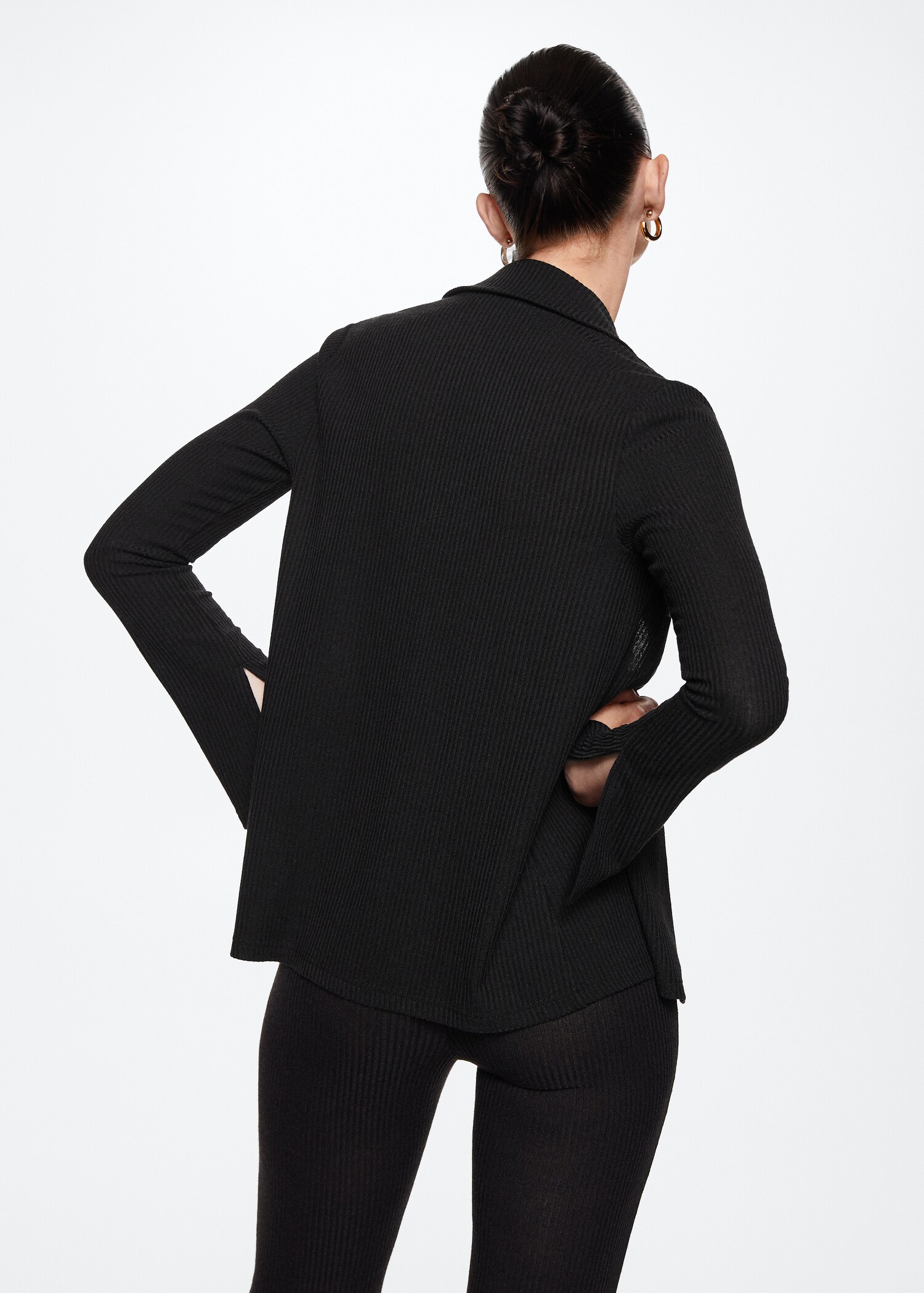 Camisa canalé botons - Revers de l'article