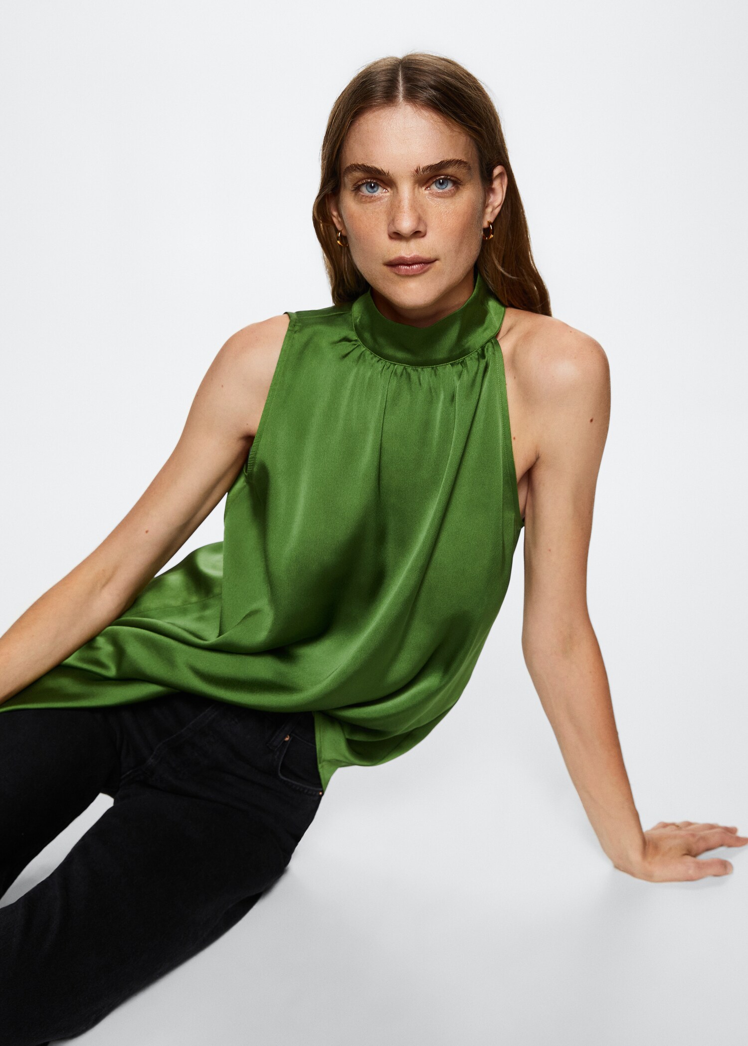 Blusa asimétrica satinada - Detalle del artículo 2