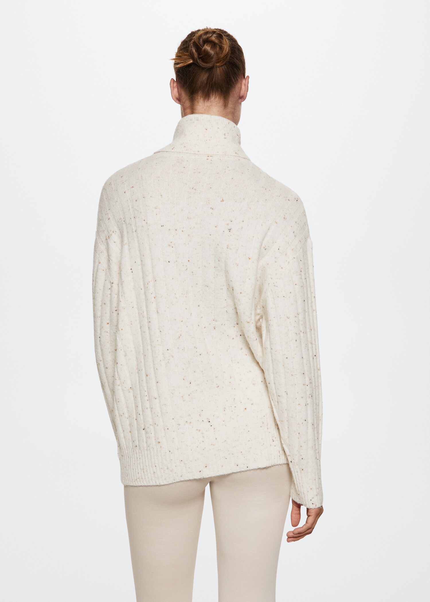 Fleece turtleneck sweater - Reverse of the article