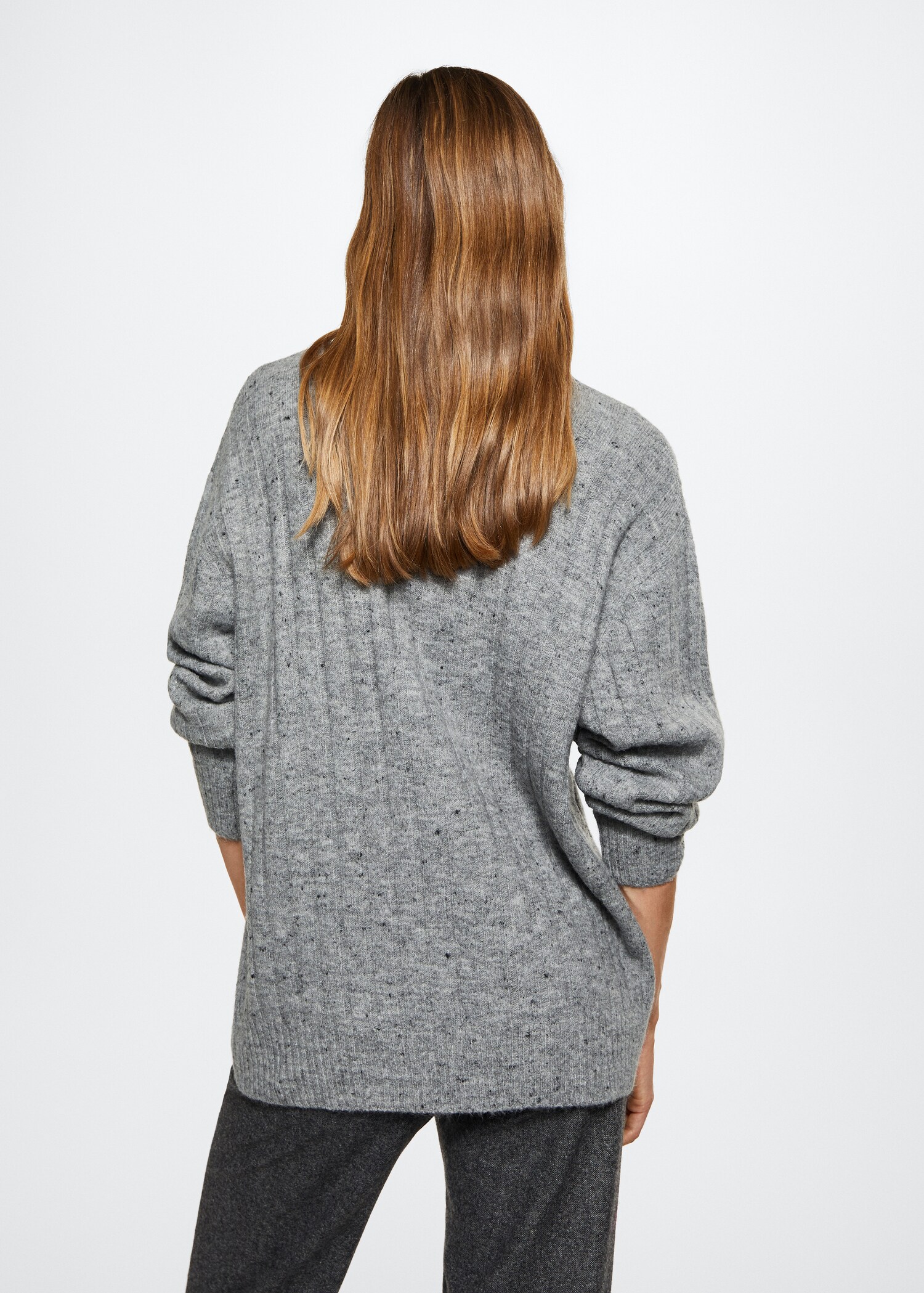 Fleece turtleneck sweater - Reverse of the article
