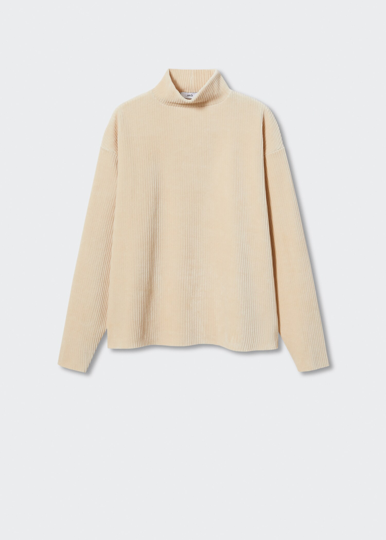Cord-Sweatshirt mit halbhohem Kragen - Artikel ohne Model