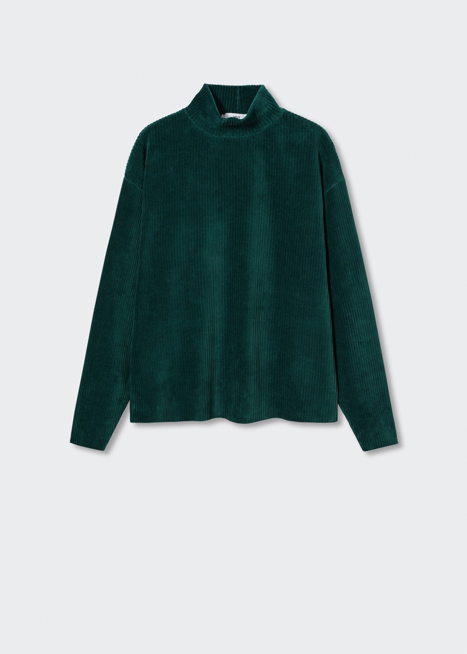 Cord-Sweatshirt mit halbhohem Kragen - Artikel ohne Model