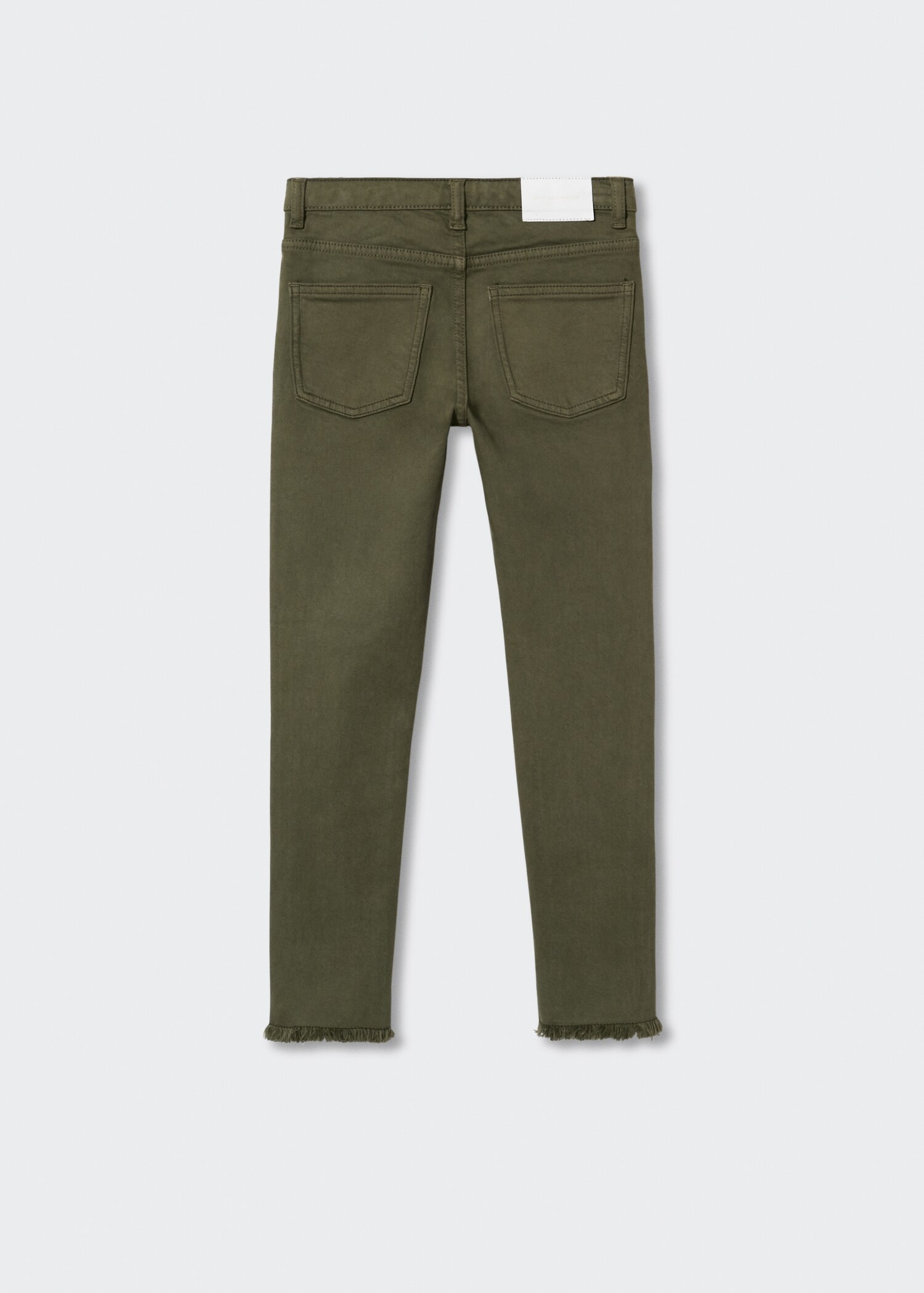 Skinny jeans with frayed hem  - Reverse of the article