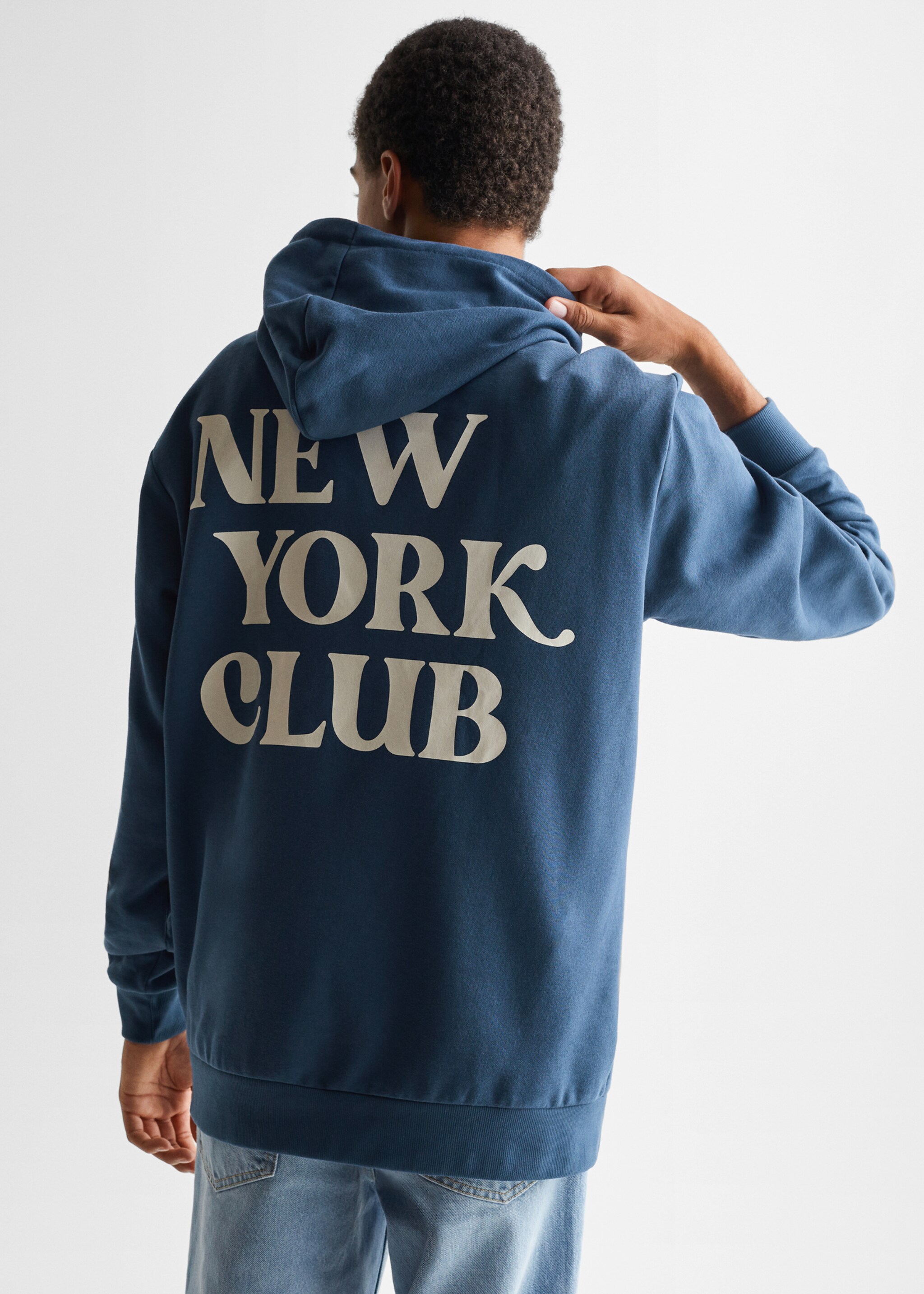 Mintás pamut sweatshirt - A cikk hátulja