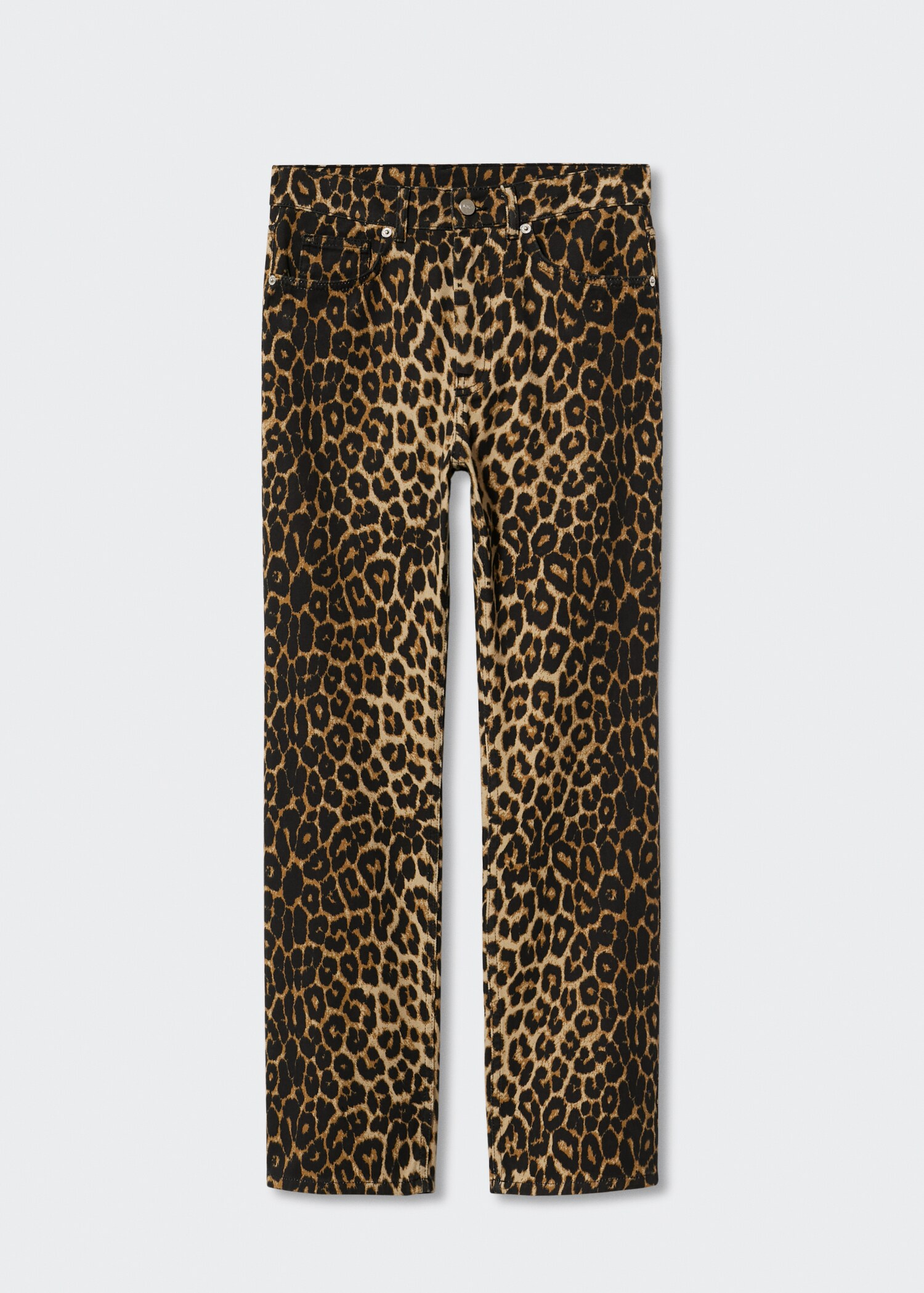 Animal print straight jeans - Article without model