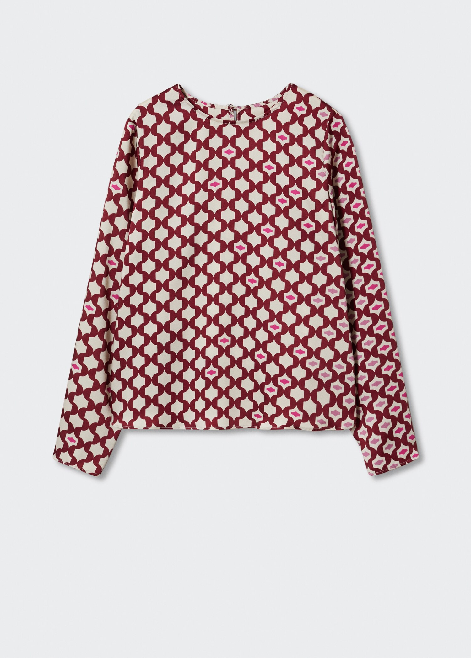 Blusa acetinada estampada - Artigo sem modelo