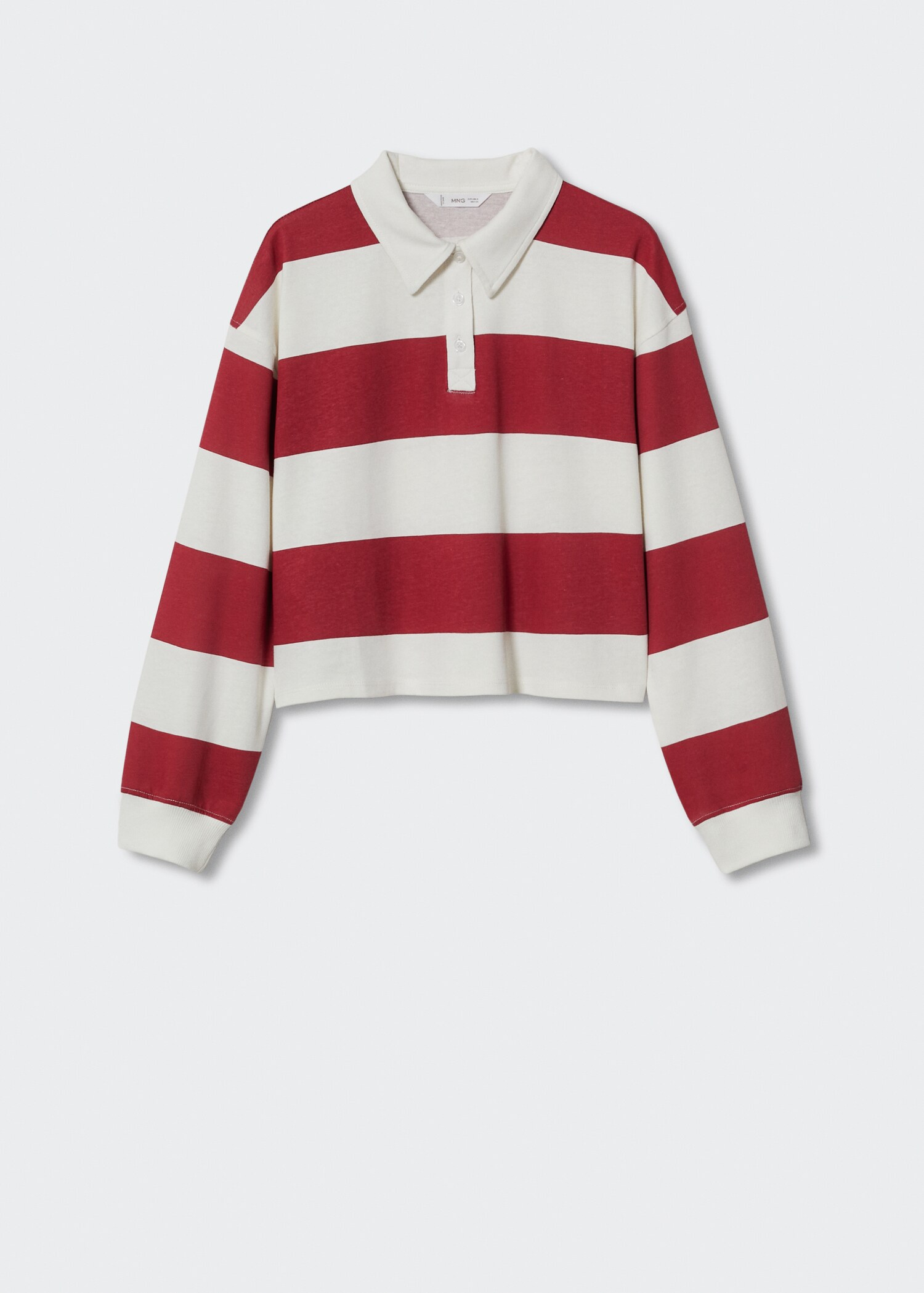 Pruhované bavlněné tričko polo - Zboží bez modelu