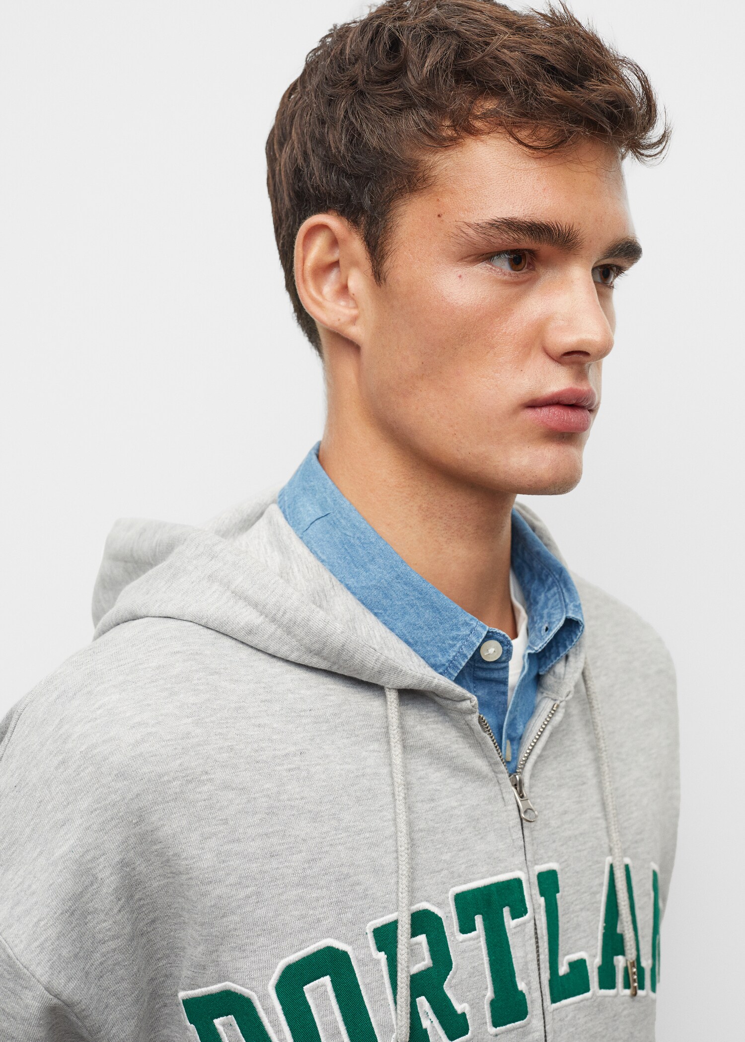 Message zip hood sweatshirt - Details of the article 4