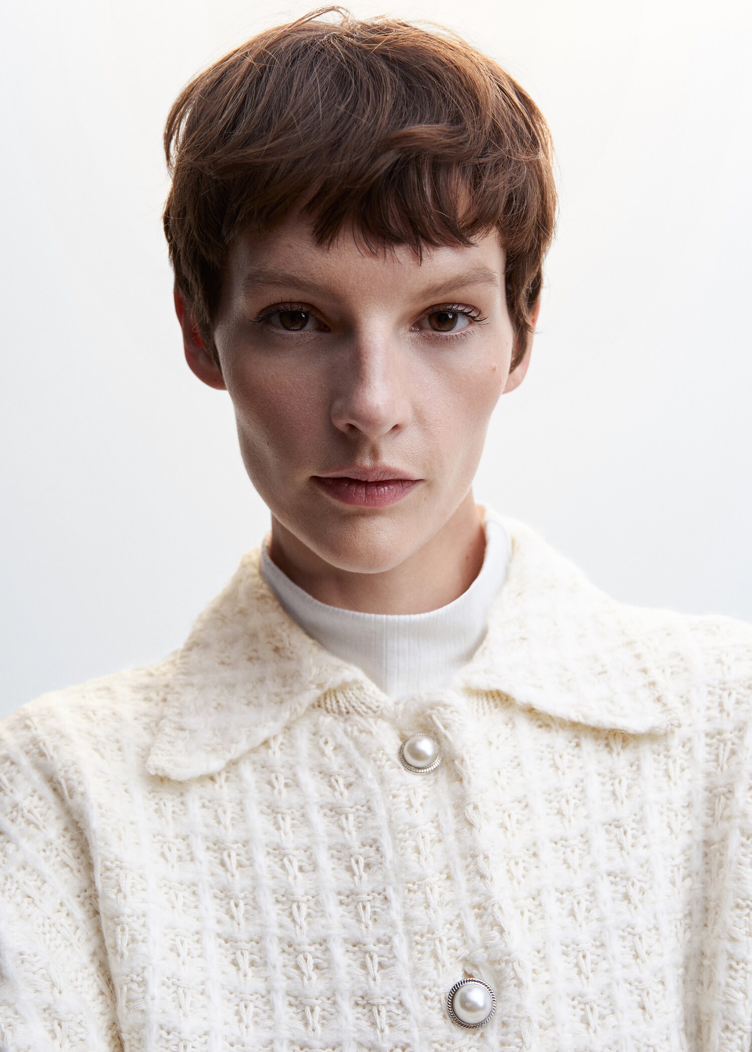 Openwork knit cotton cardigan - Details of the article 1