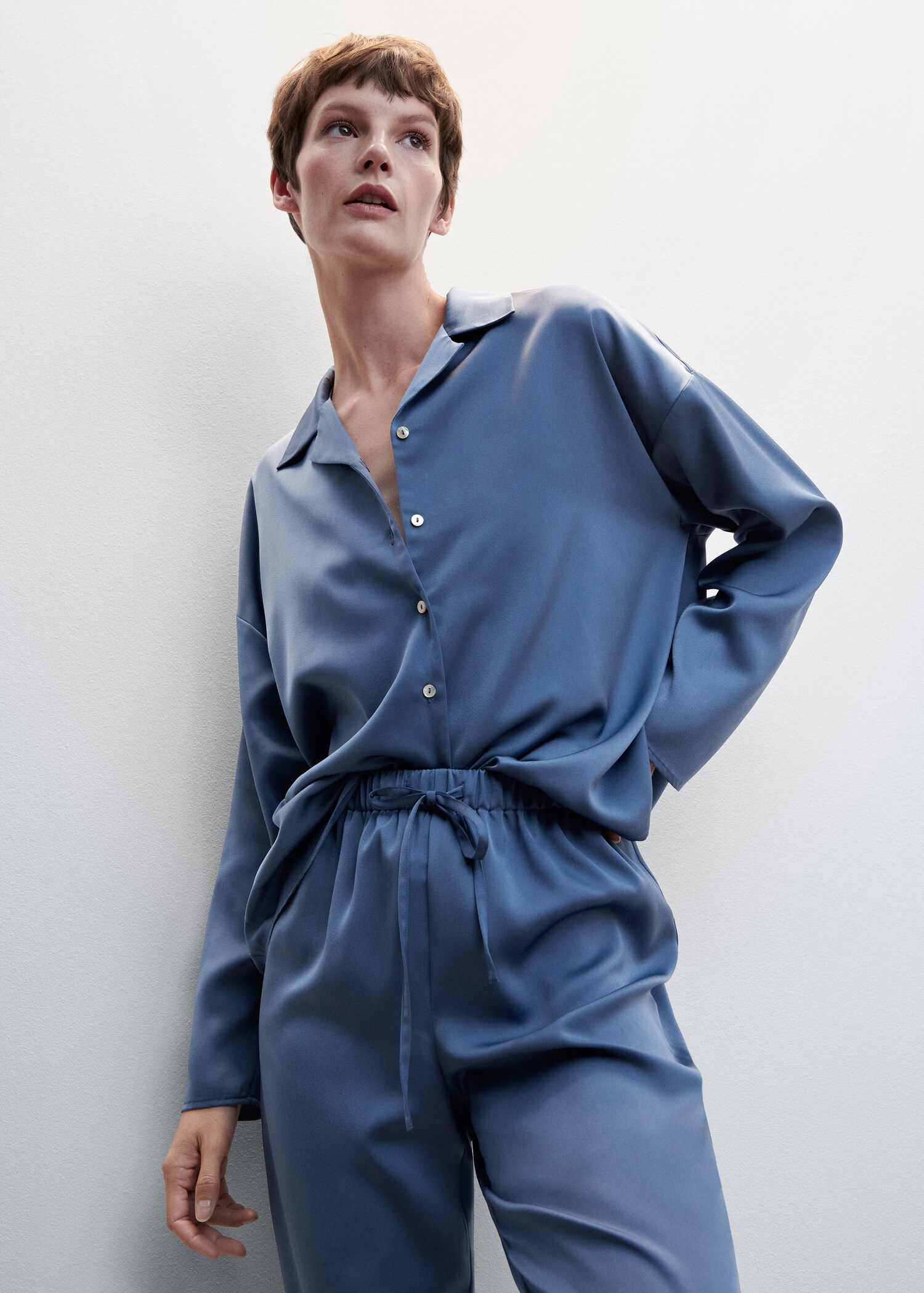Satin pyjama trousers - Medium plane