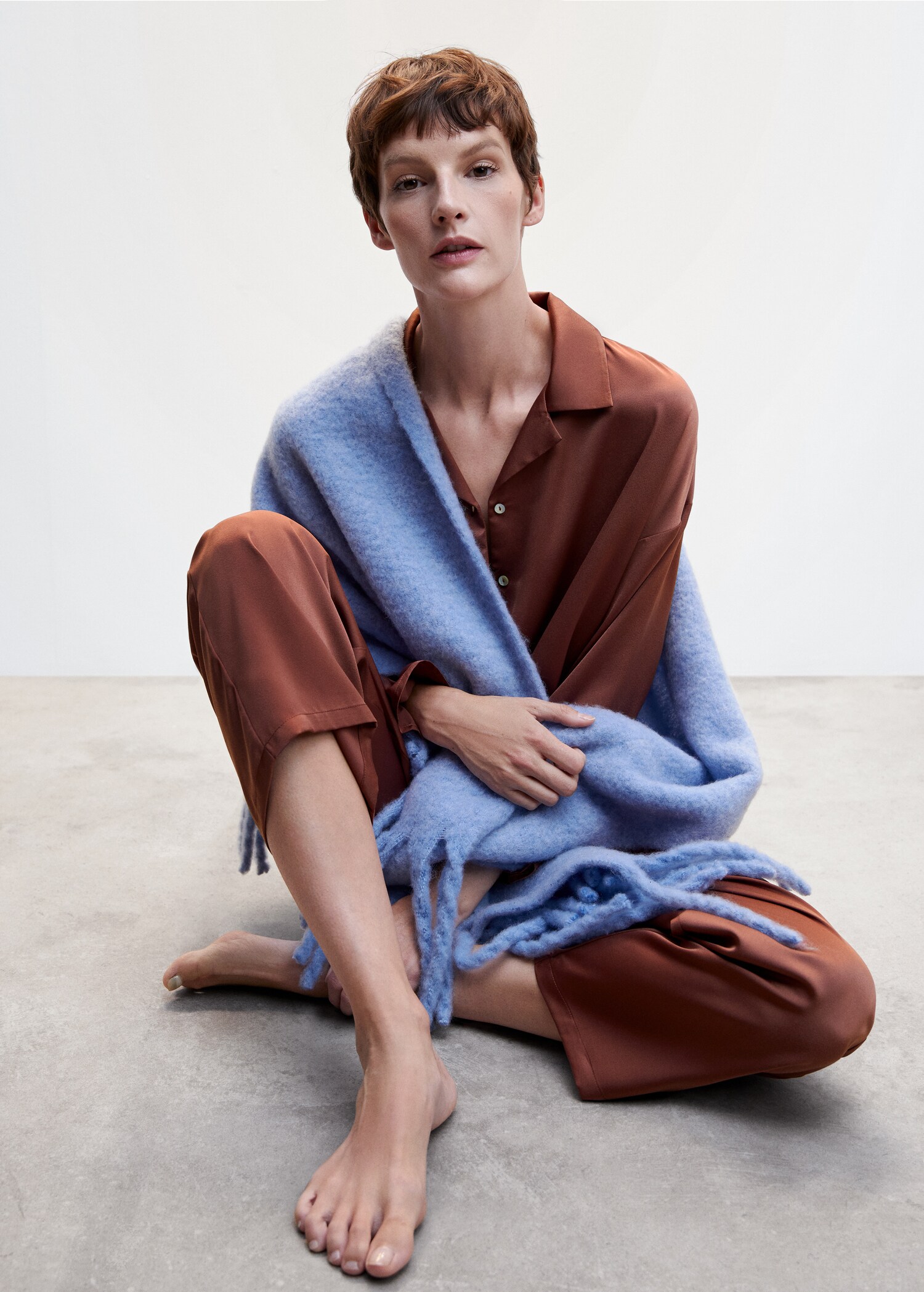 Satin pyjama trousers - Details of the article 2