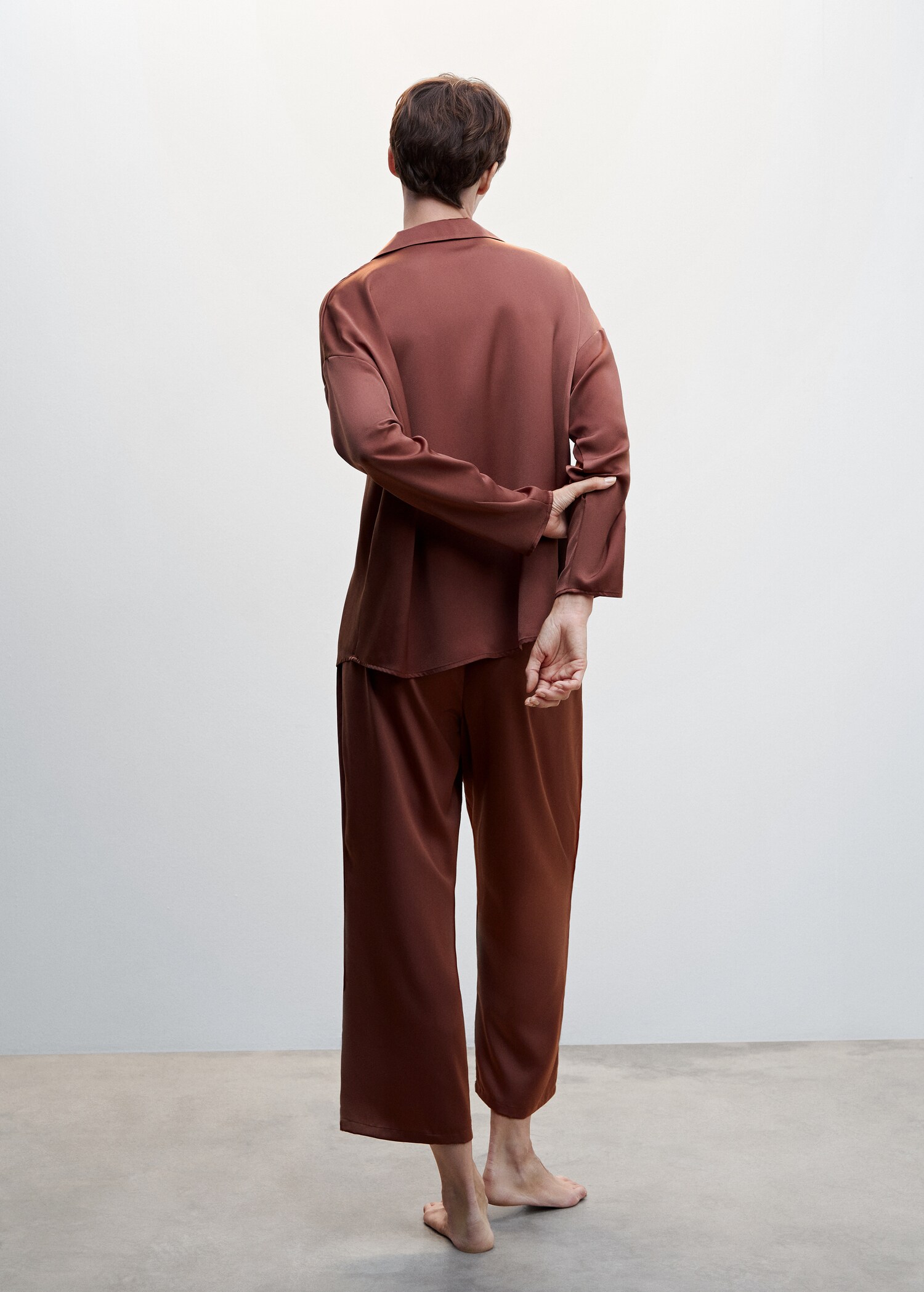 Satin pyjama trousers - Reverse of the article