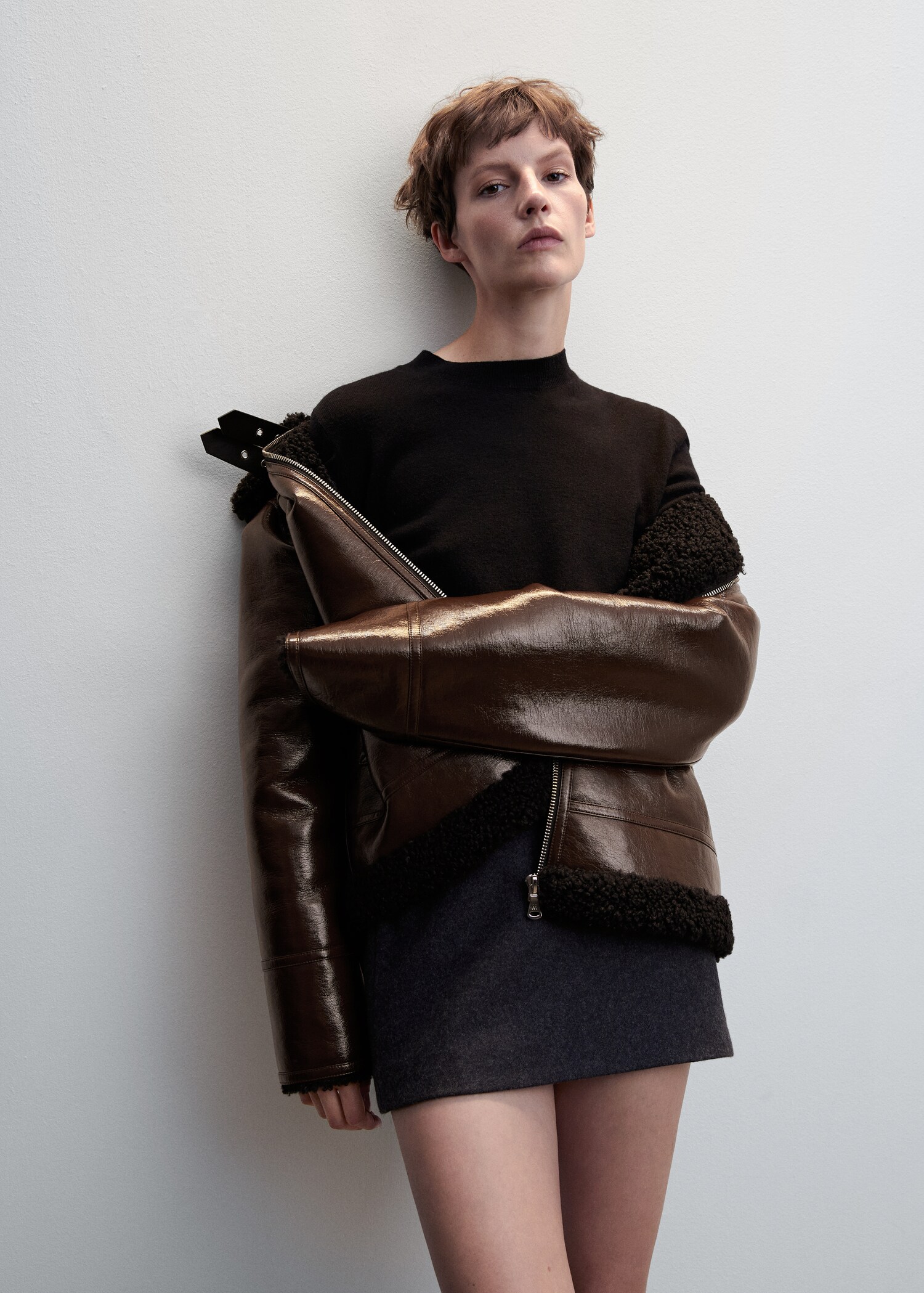 Chaqueta doble faz efecto piel - Detalle del artículo 2