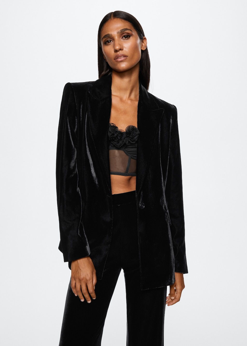 Mango velvet jacket online