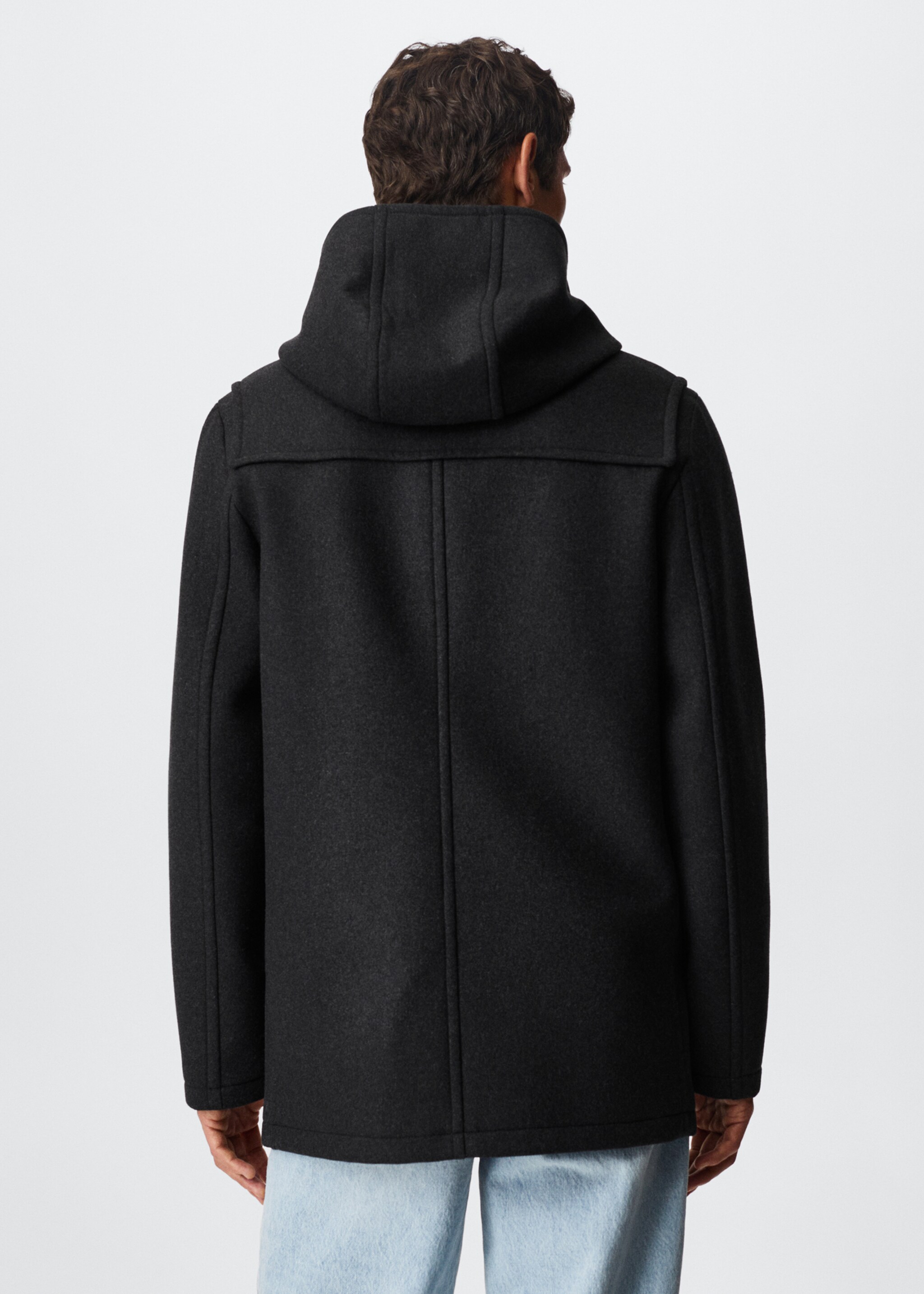 Wolljacke mit Kapuze - Rückseite des Artikels