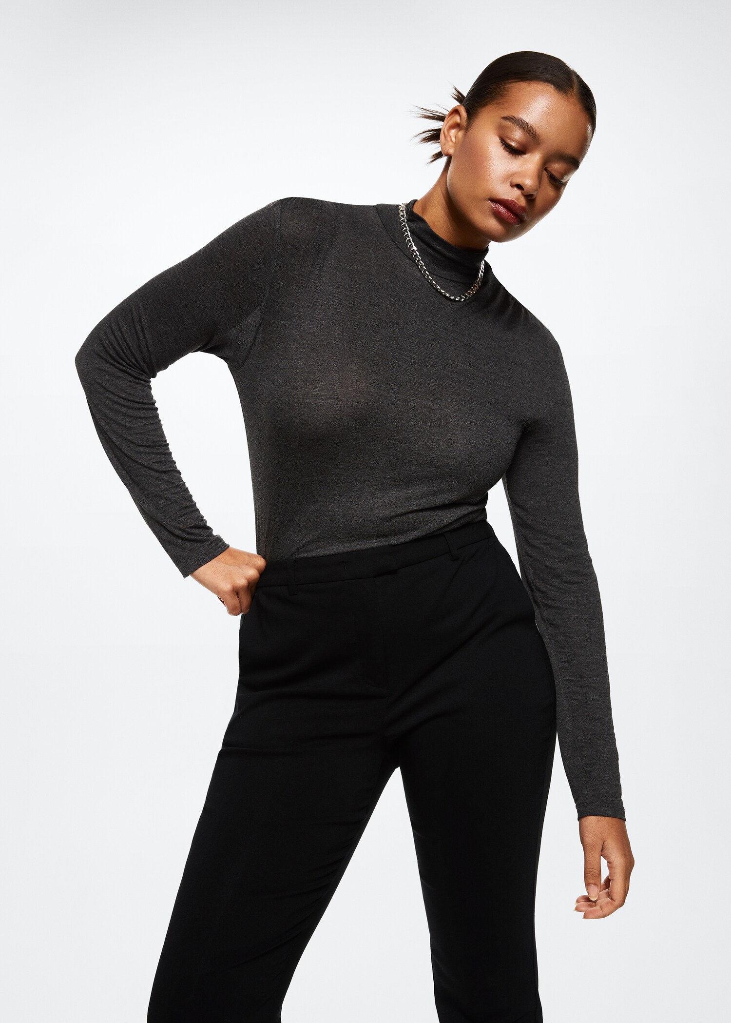 Crop skinny trousers - Details of the article 4
