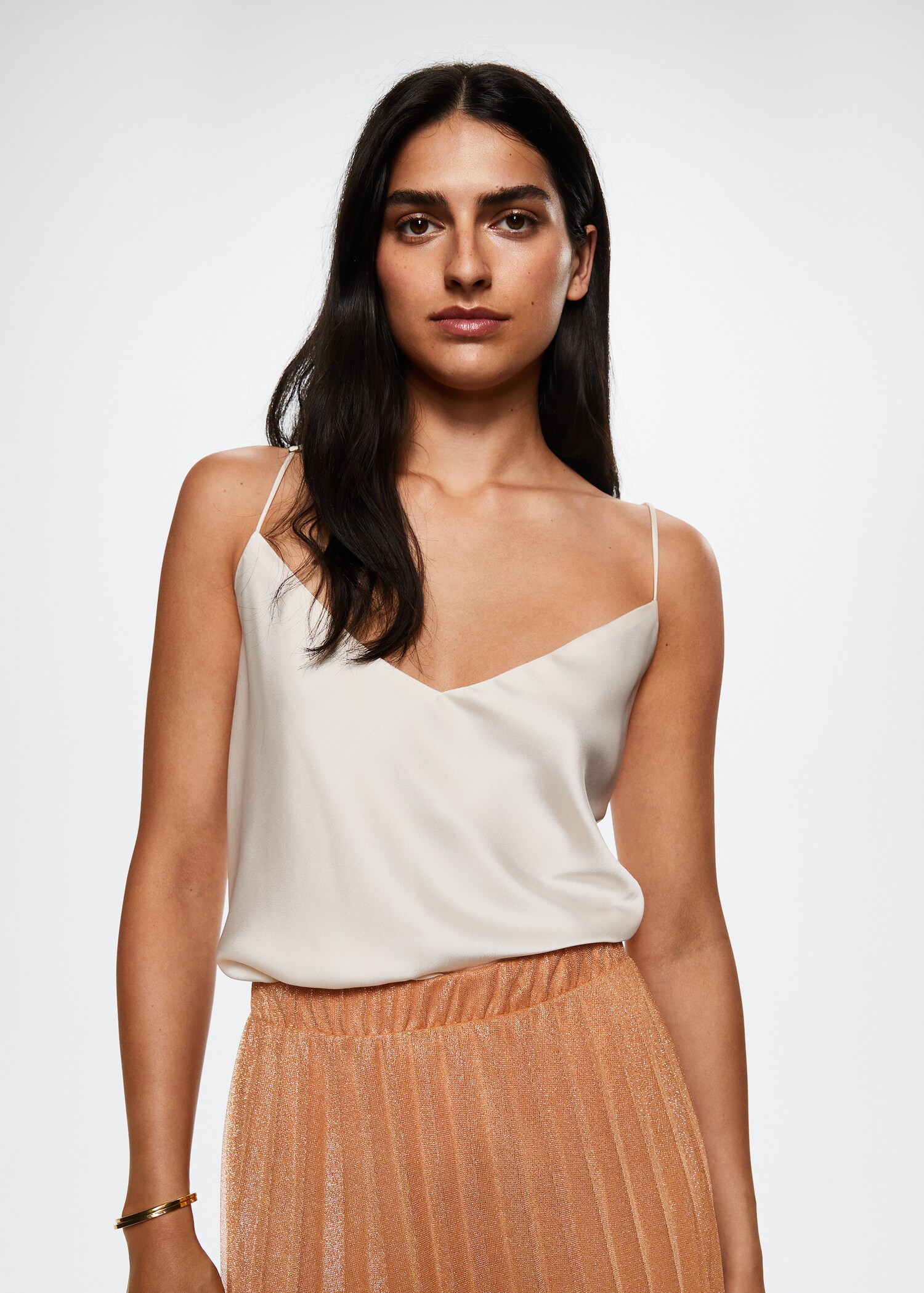 Pleated midi skirt - Details of the article 1