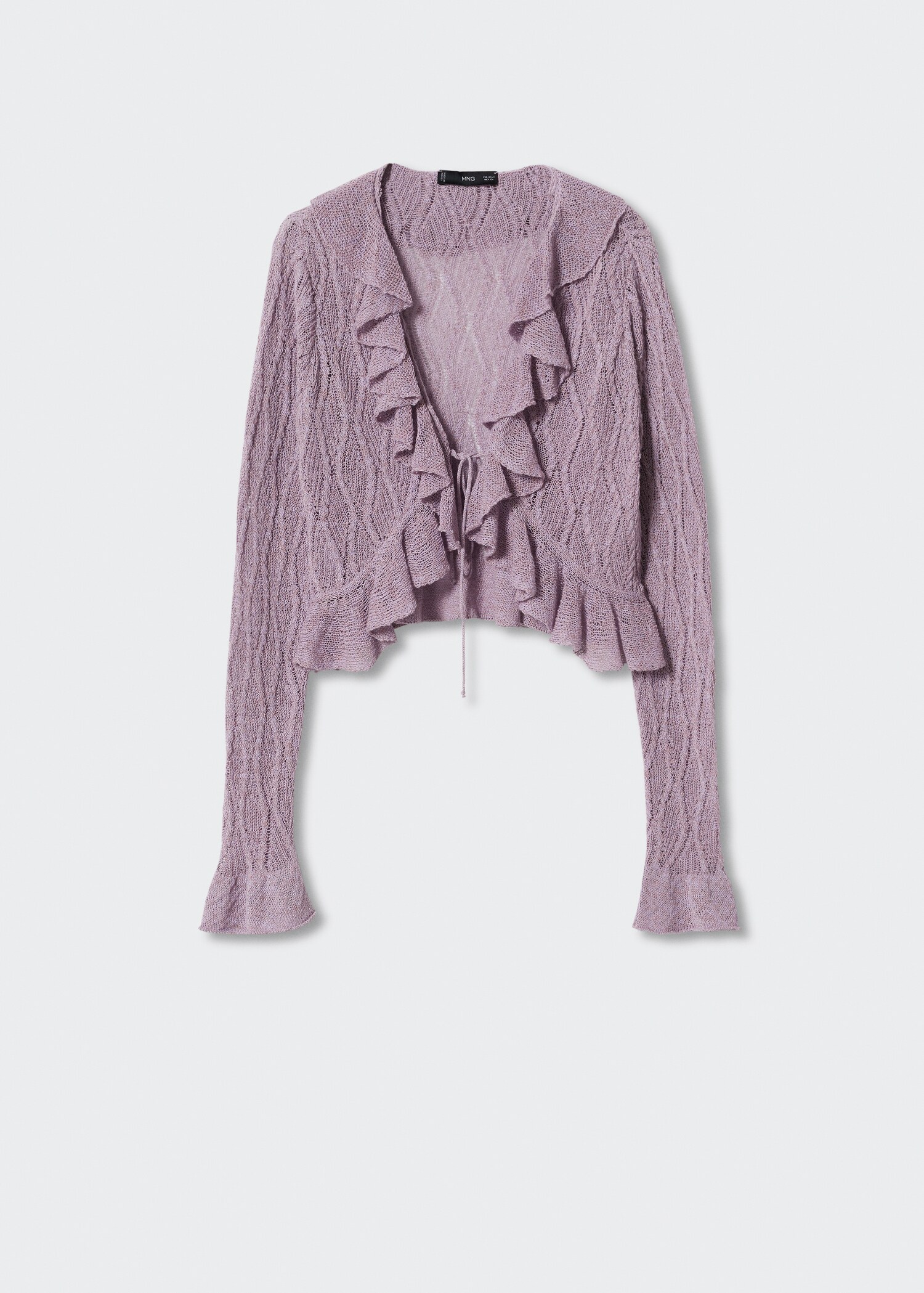 Ruffle  knit cardigan - Article without model