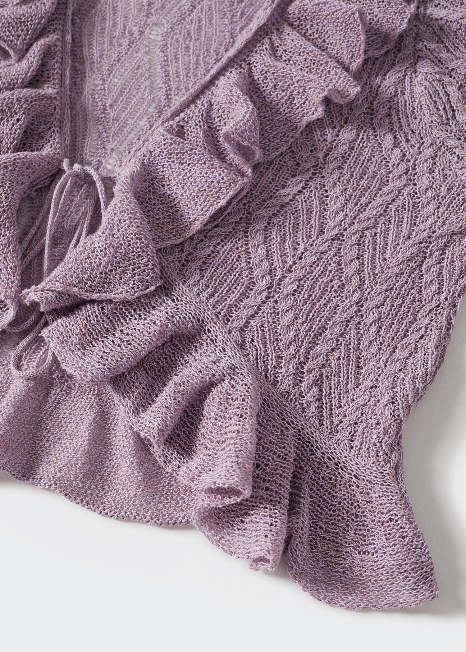 Ruffle  knit cardigan - Details of the article 8