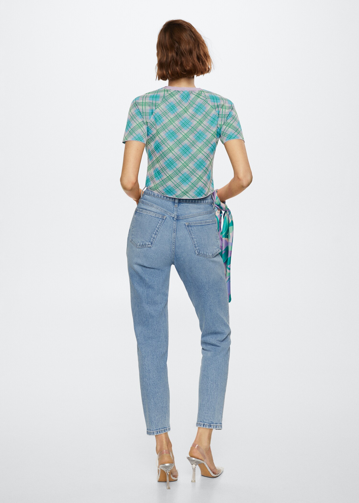 Knitted cropped top - Reverse of the article