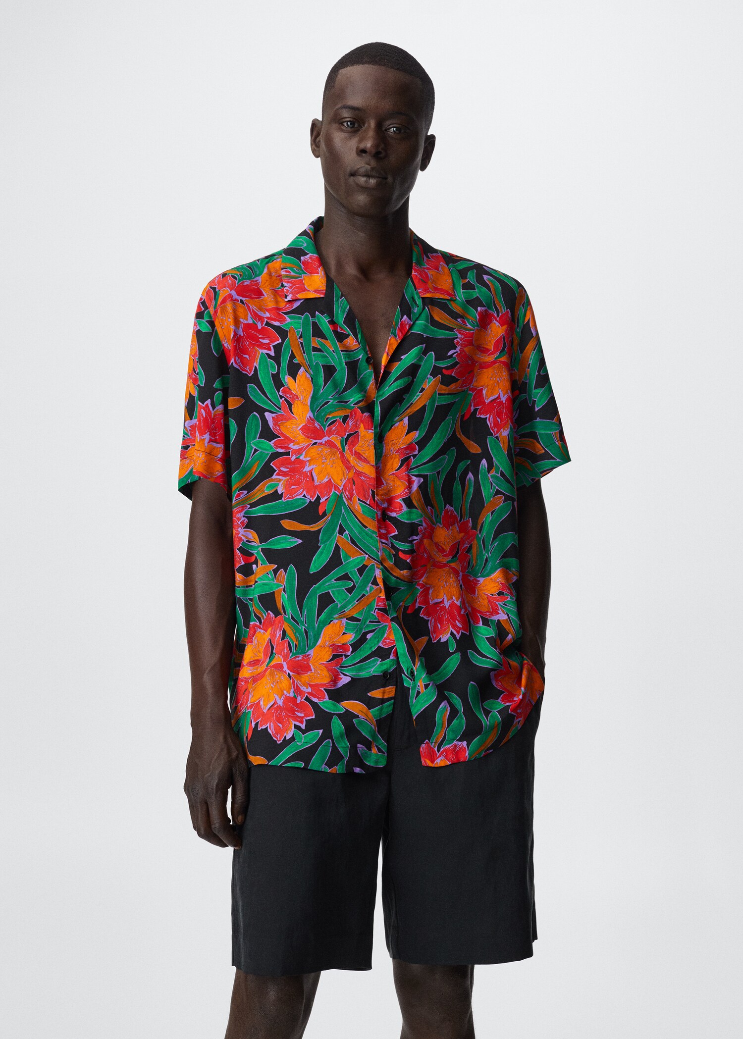 Printed flowy shirt - Medium plane