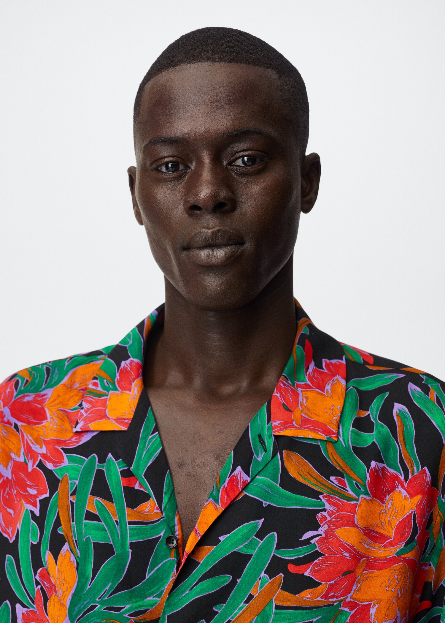 Printed flowy shirt - Details of the article 1