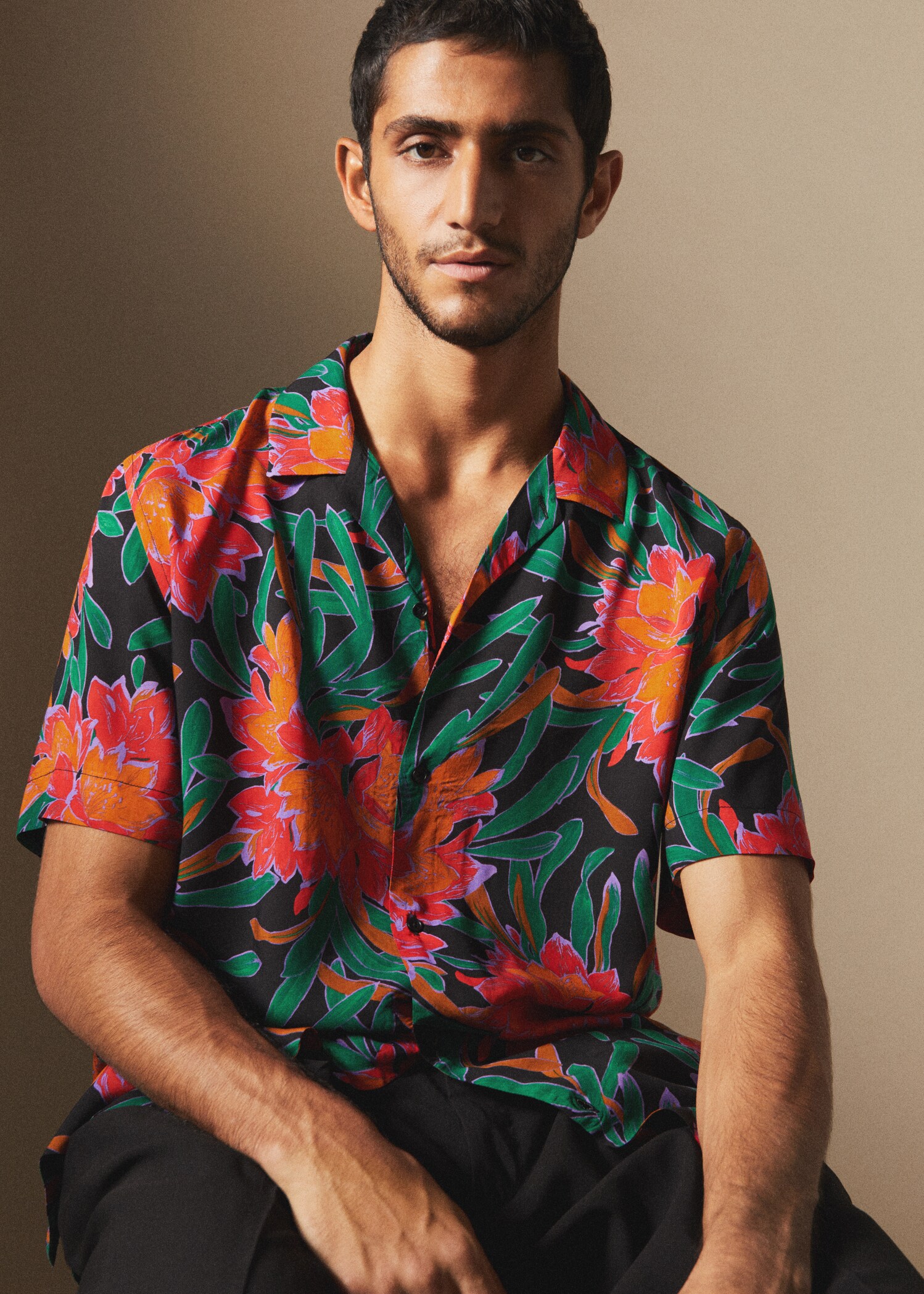 Printed flowy shirt - Details of the article 5