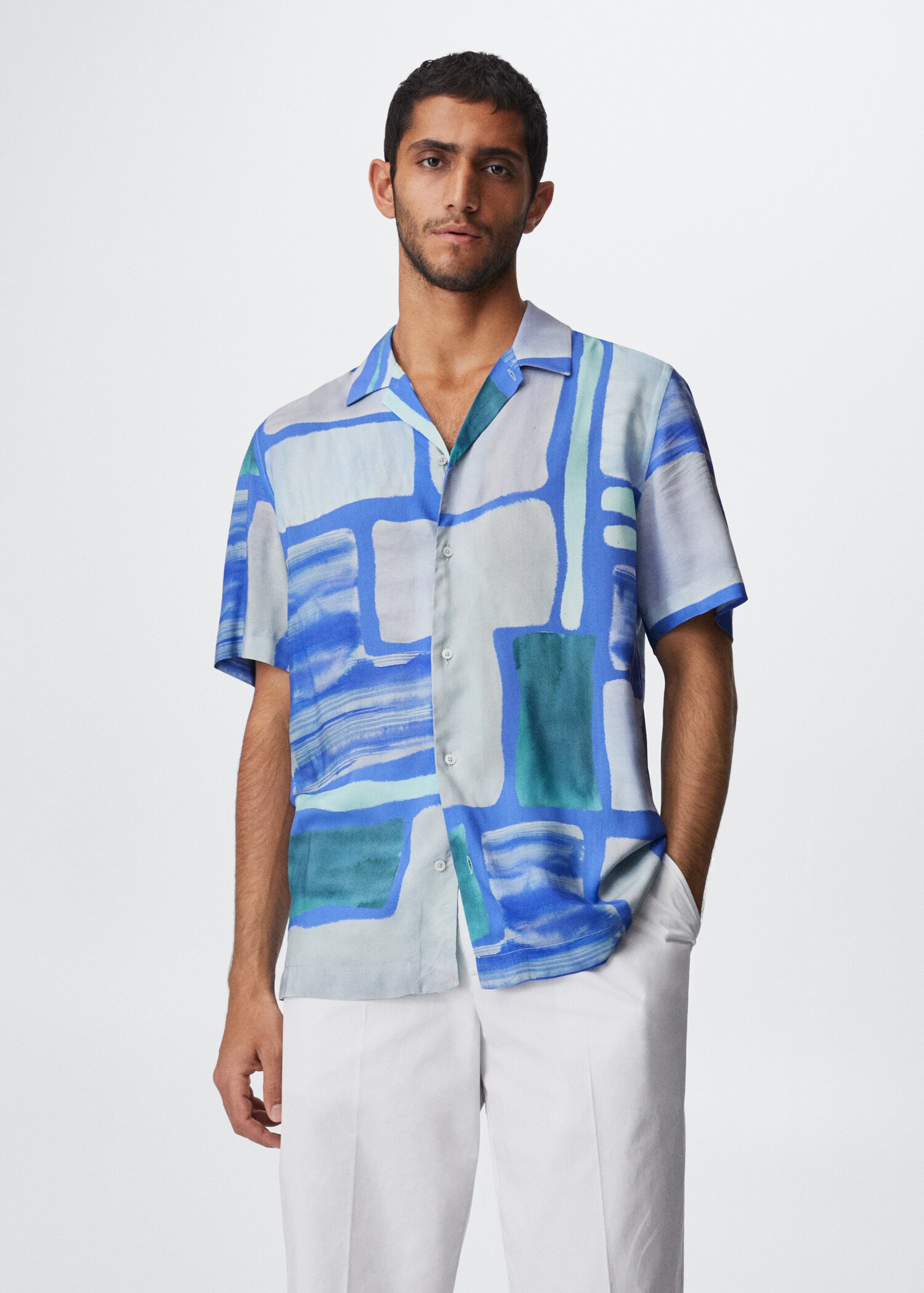 Printed flowy shirt - Medium plane