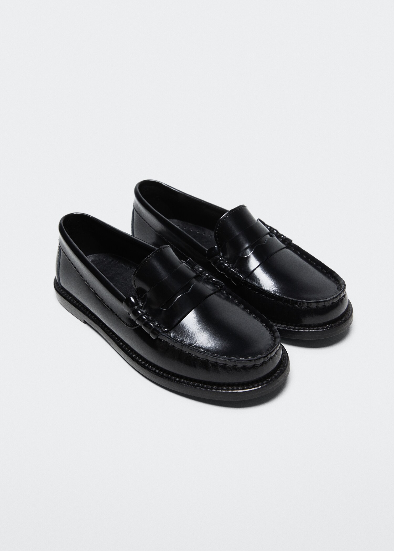 Mocassins cuir - Plan moyen