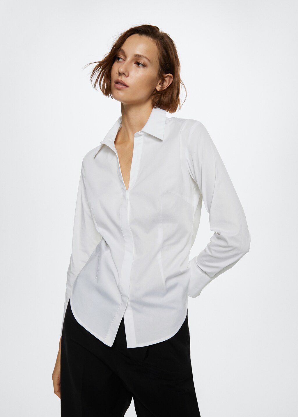 Katoenen basic overhemd Dames MANGO OUTLET Belgie