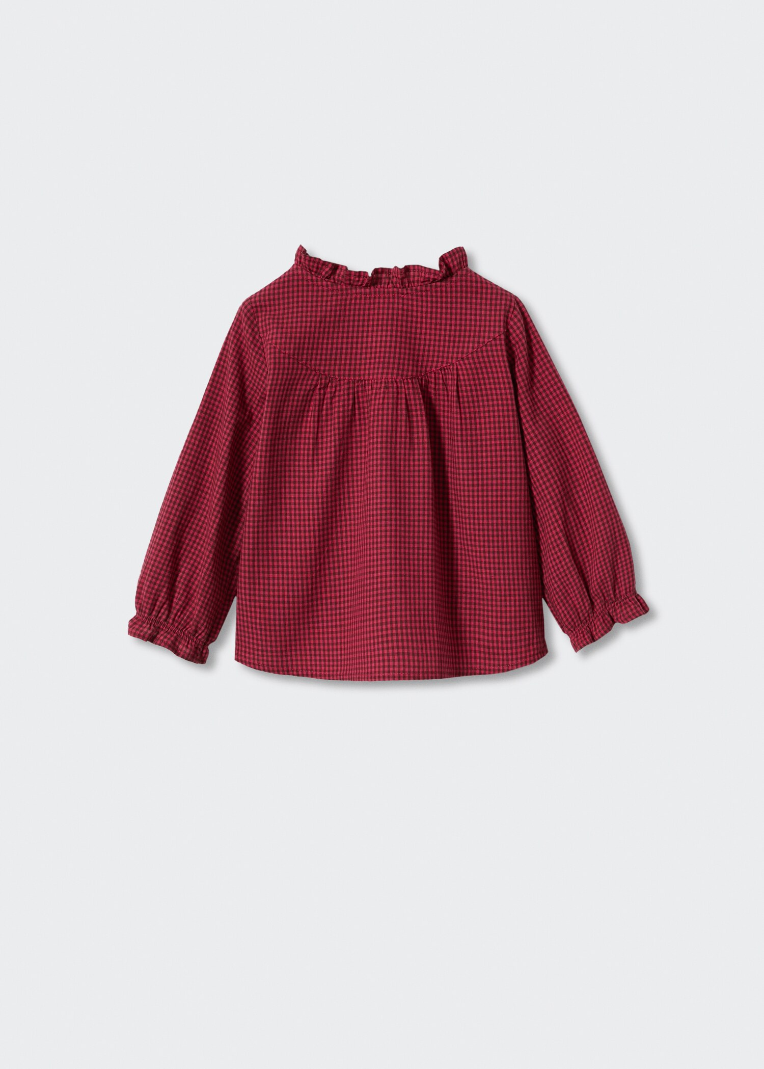 Blouse met ruitjesprint - Achterkant van het artikel