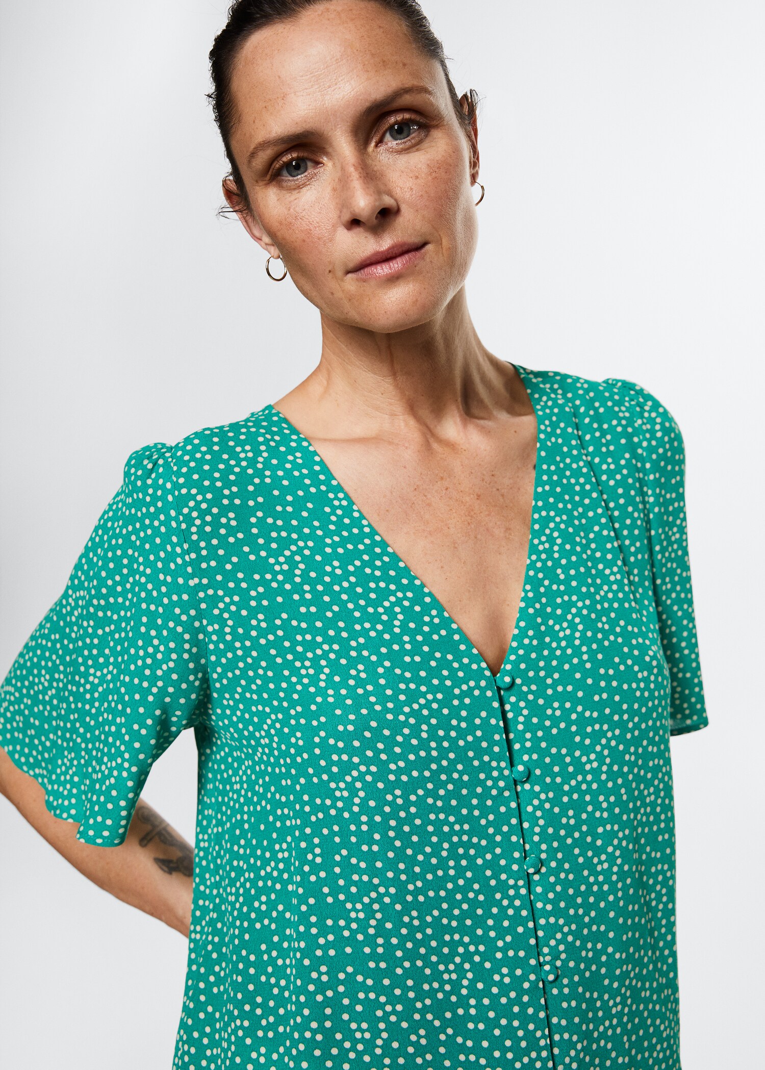 Flowy printed blouse - Details of the article 2