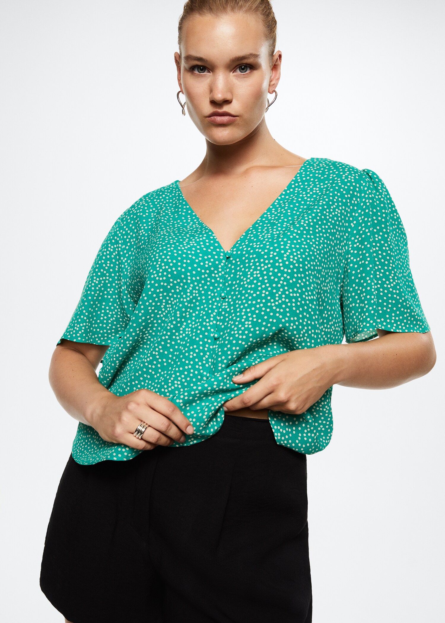 Flowy printed blouse - Details of the article 4