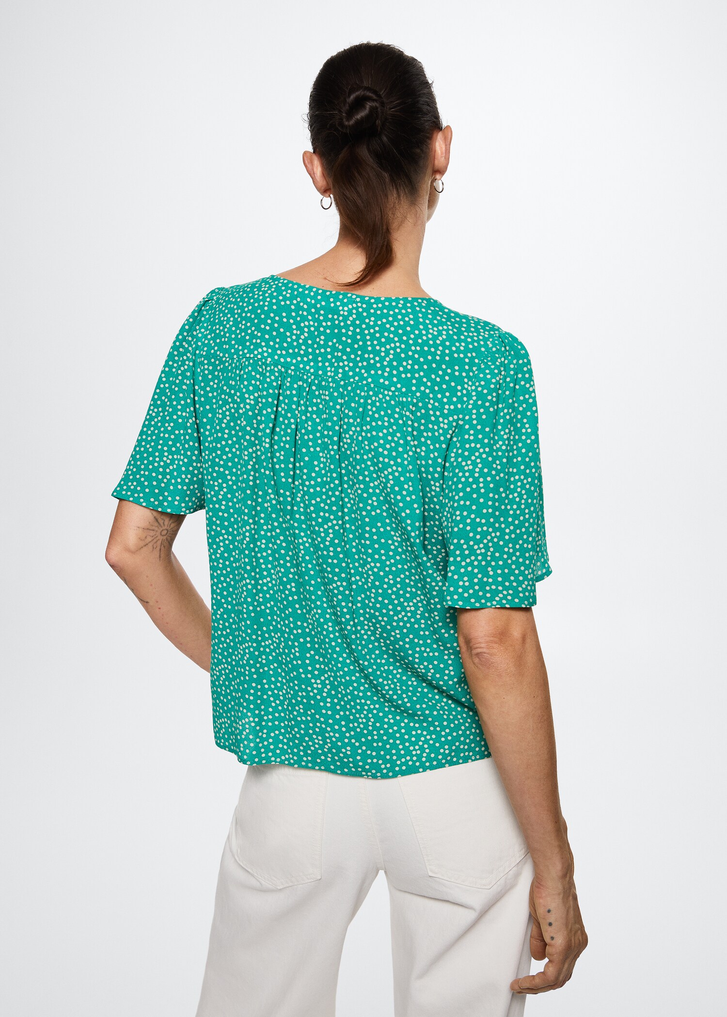 Flowy printed blouse - Reverse of the article